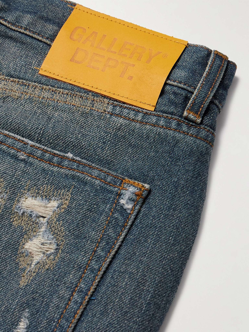 Starr 5001 Straight-Leg Paint-Splattered Distressed Jeans 5