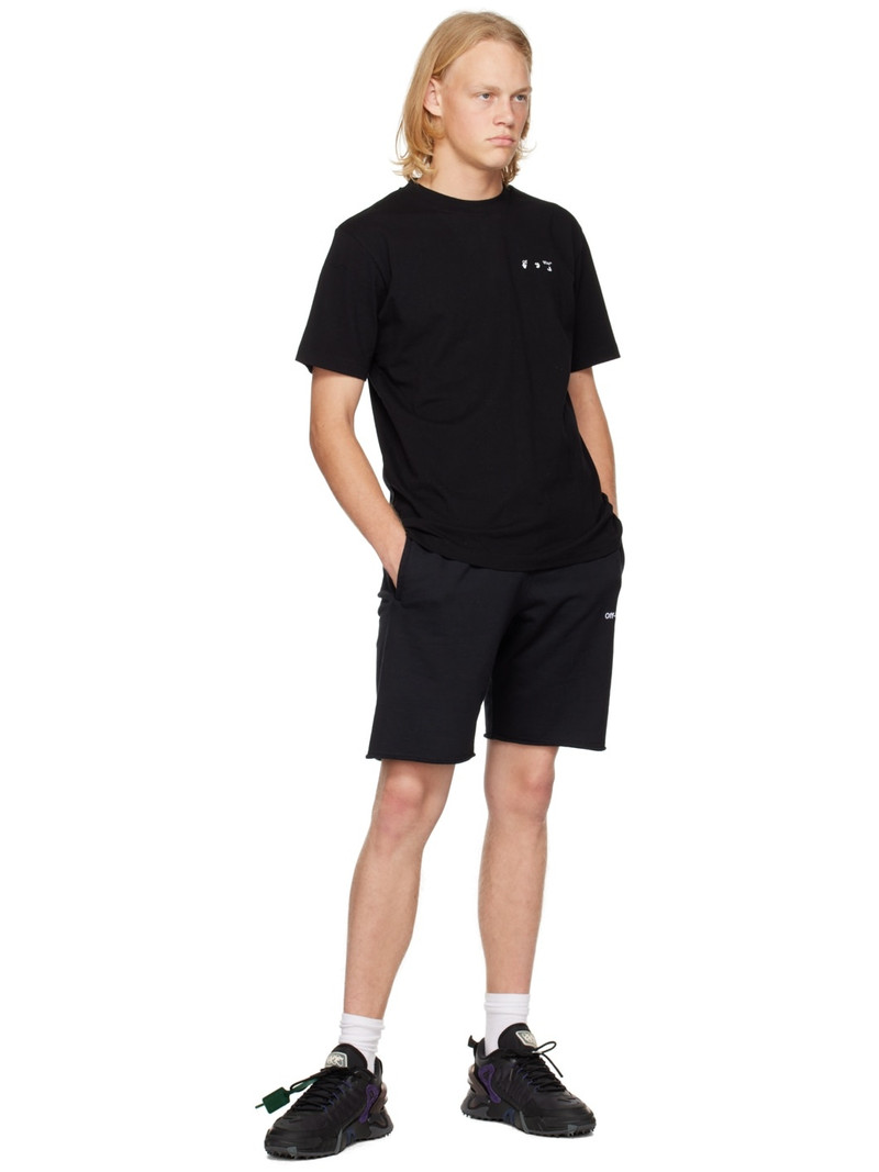 Off-White logo-print cotton track shorts outlook
