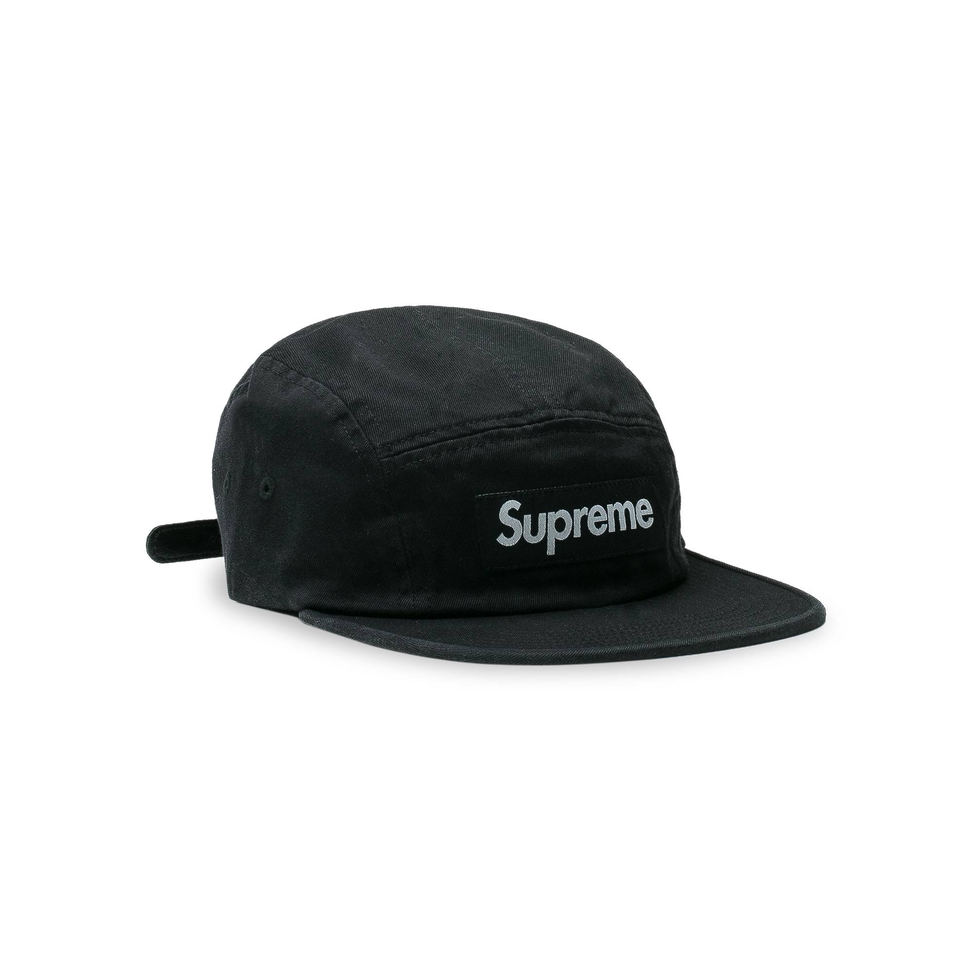 Supreme Washed Chino Twill Camp Cap 'Black' - 1