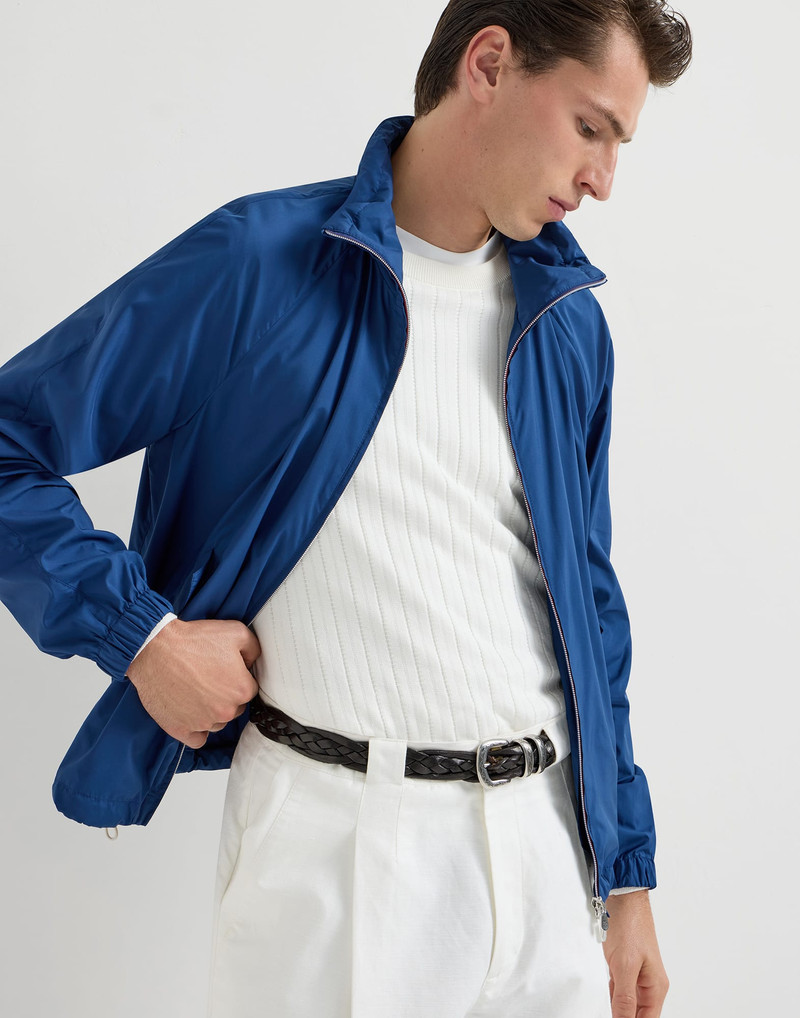 Lightweight nylon unlined outerwear jacket with hood 5