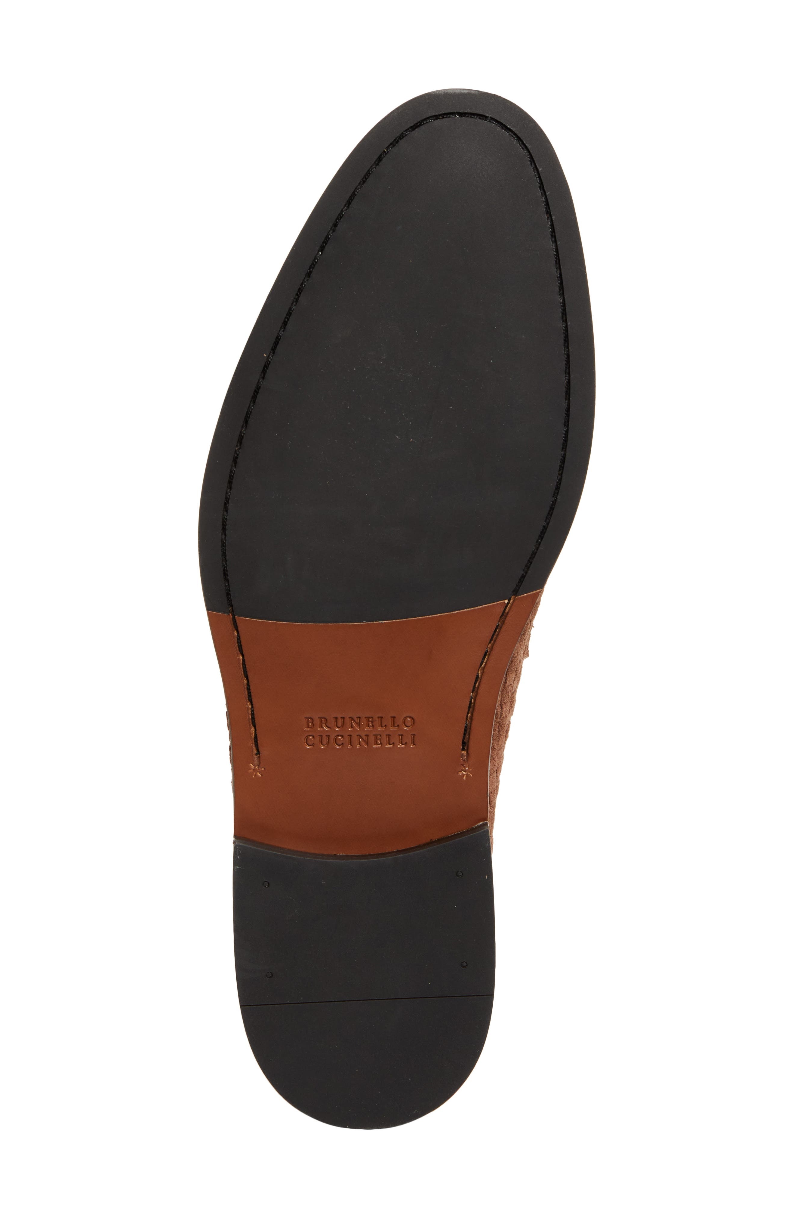 Brunello Cucinelli Woven Penny Loafer in C7655 Brown at Nordstrom - 6