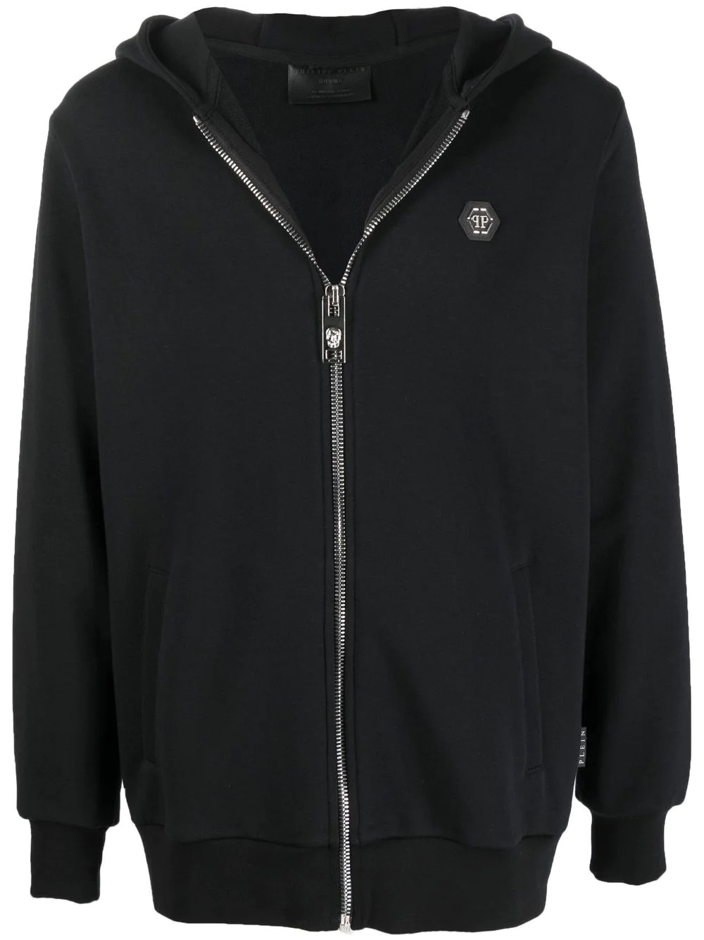 skull-print zip-up hoodie - 1