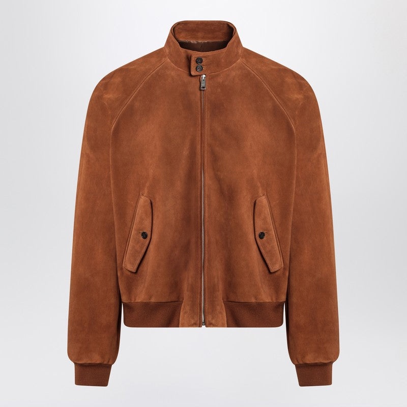Prada Camel-Coloured Suede Bomber Jacket Men - 1