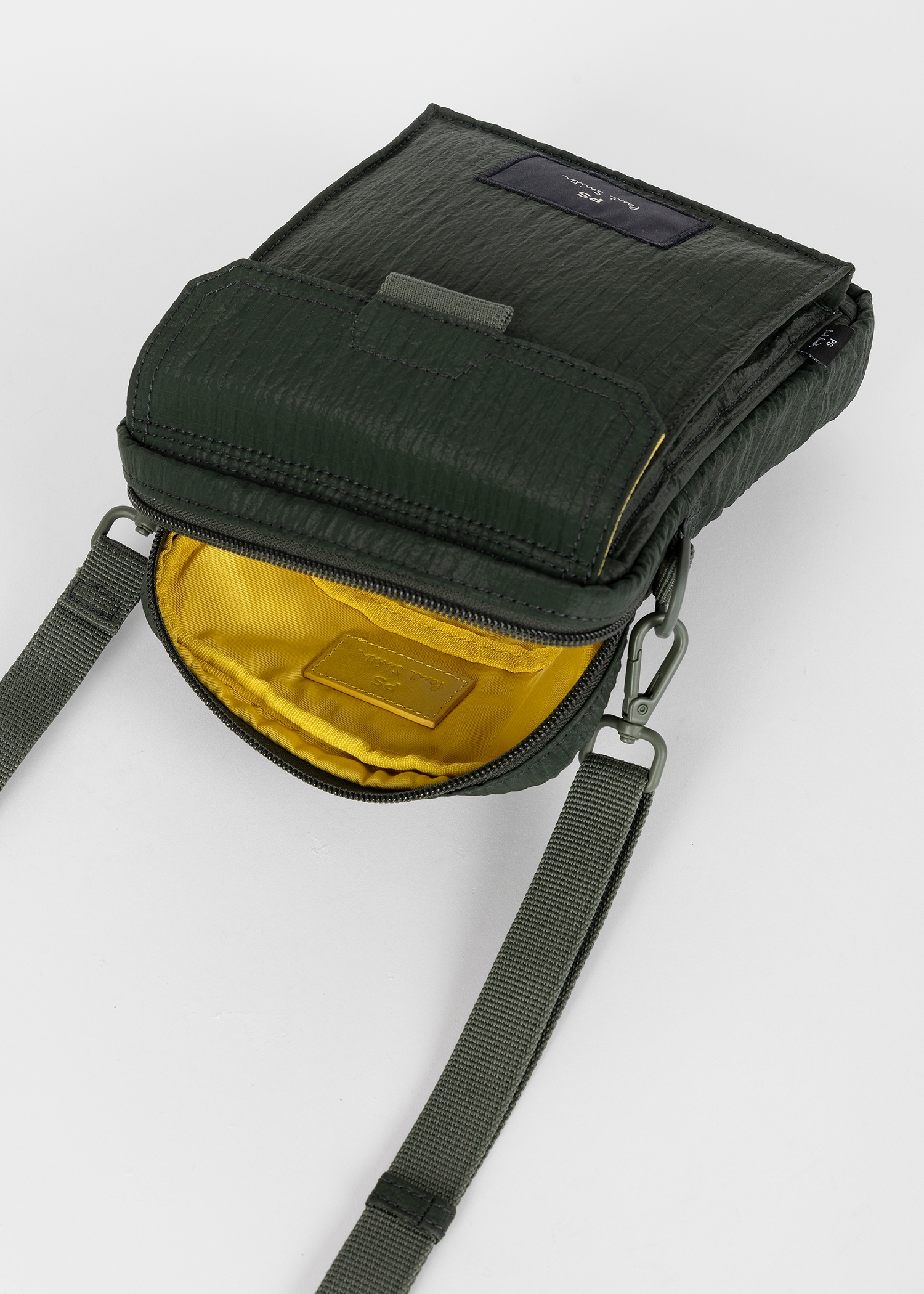 Dark Green Nylon Ripstop Phone Bag - 5