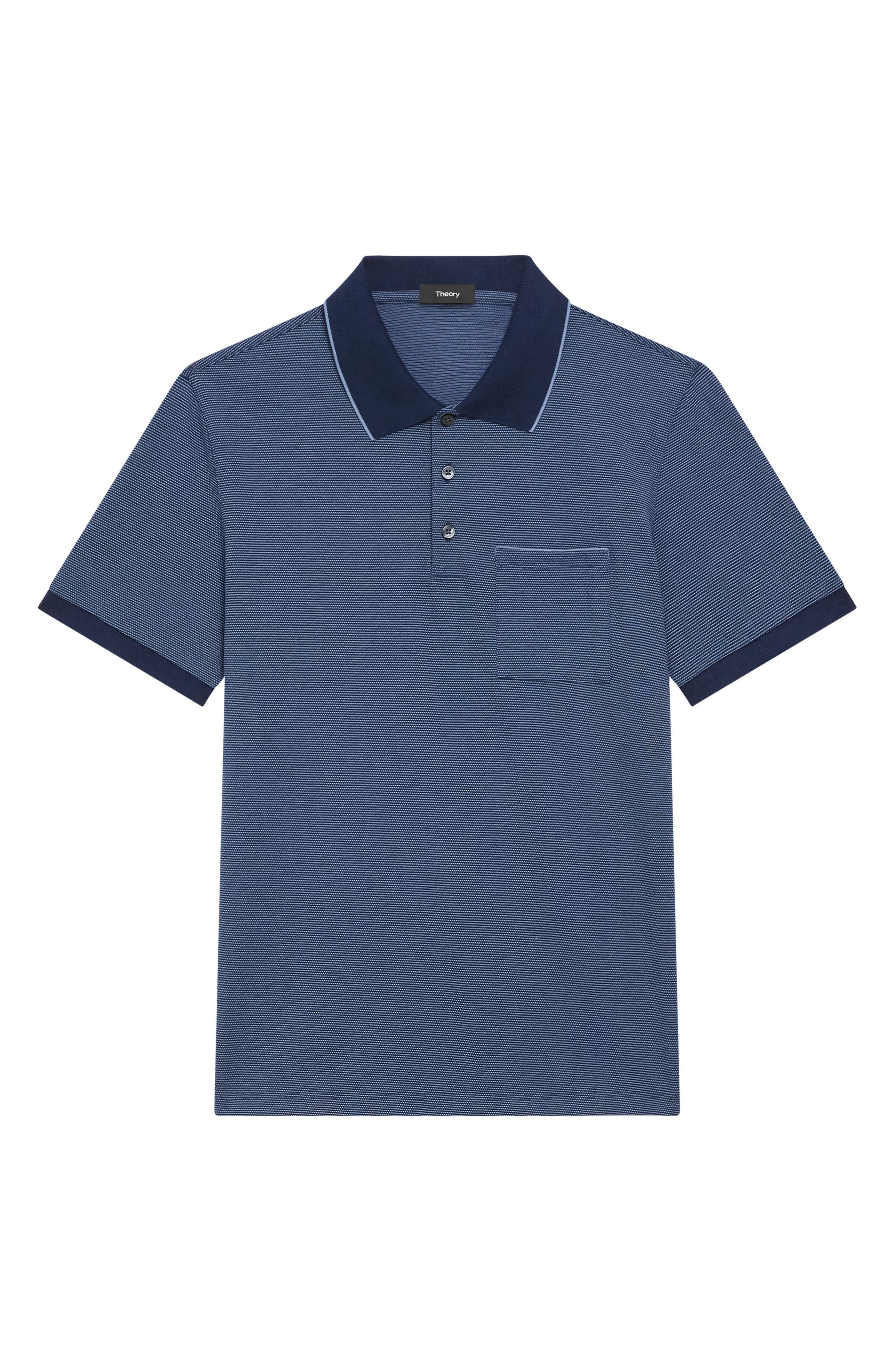 Theory Bird's Eye Polo in Baltic Multi at Nordstrom - 5
