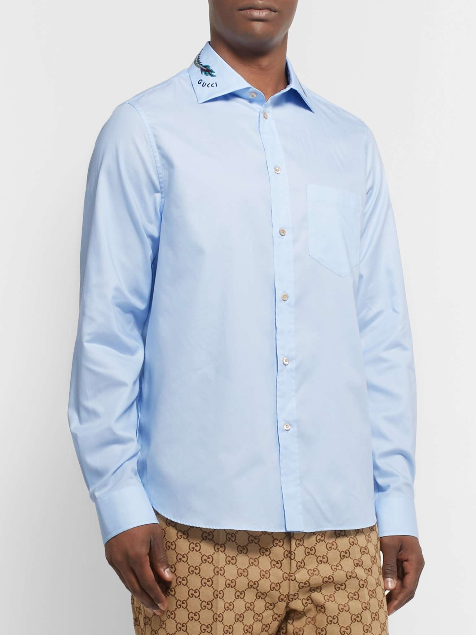 Logo-Embroidered Cotton Oxford Shirt - 4