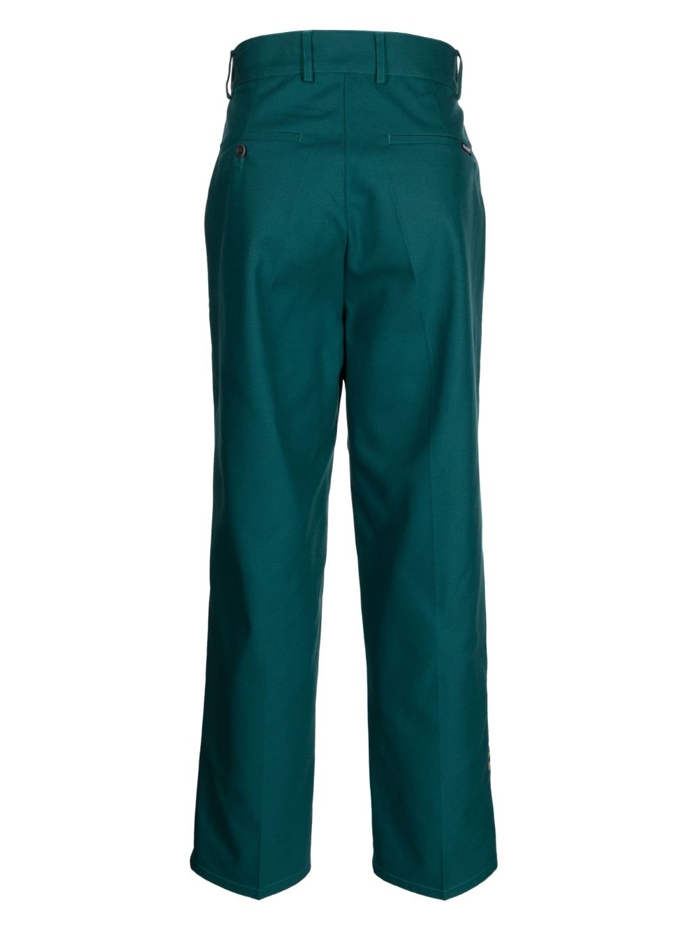 logo-embroidered straight-leg trousers - 2