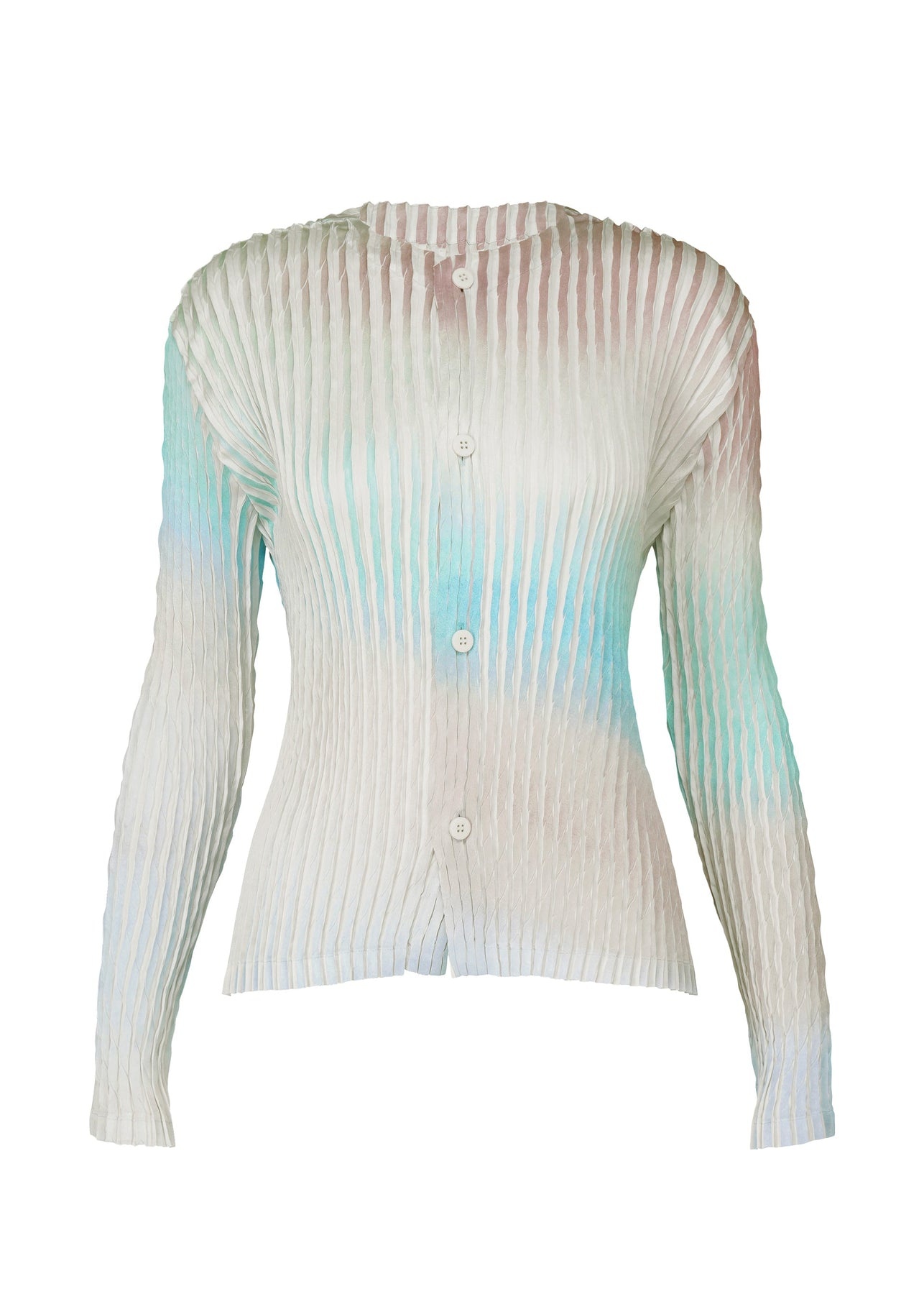 SUFFUSED PLEATS CARDIGAN - 1