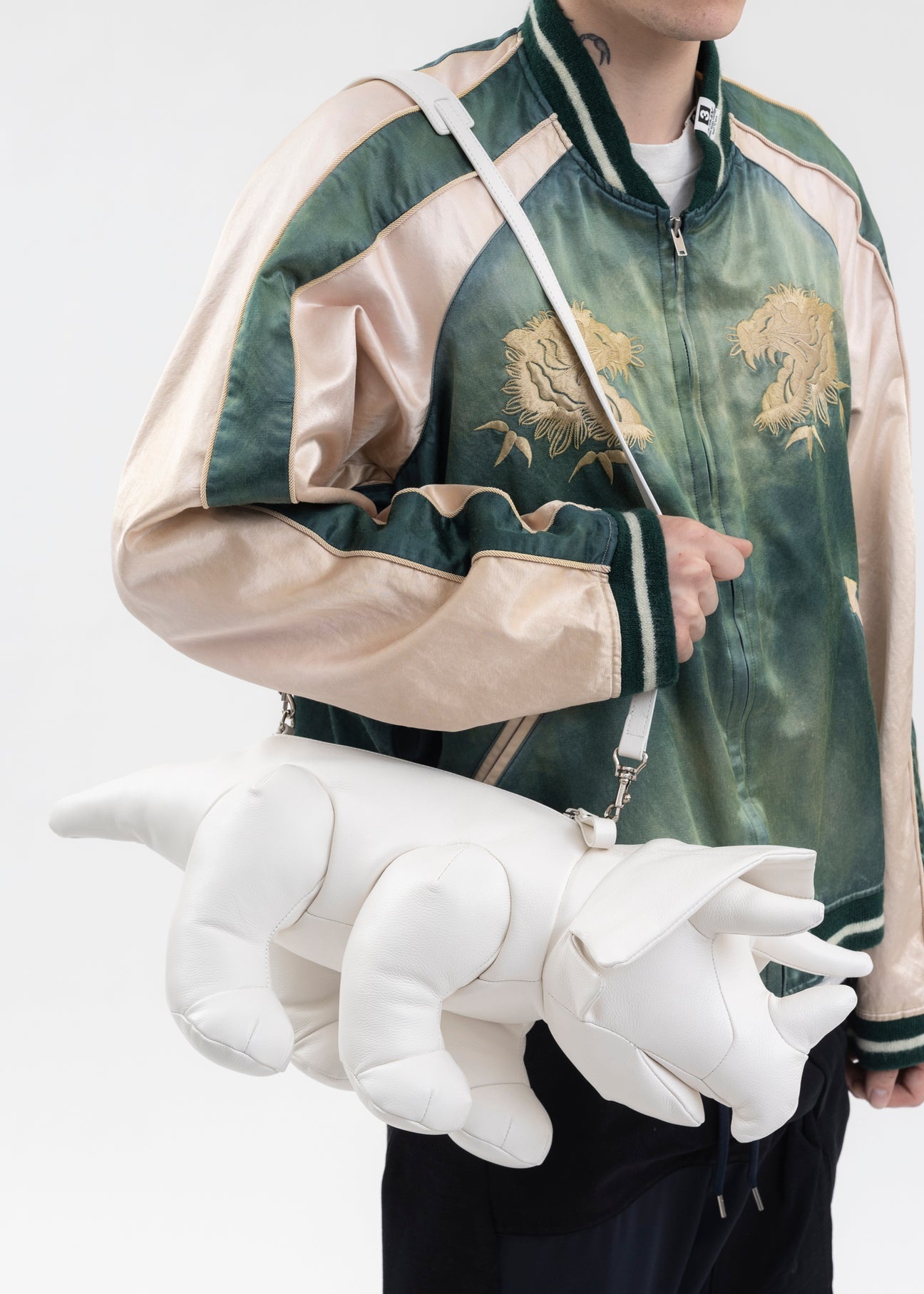 WHITE TRICERATOPS  BAG - 8