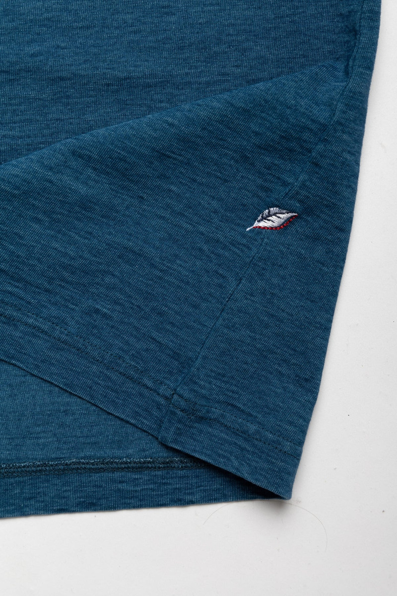 Indigo Jersey Crew Neck T-shirt - Greencast Indigo 8