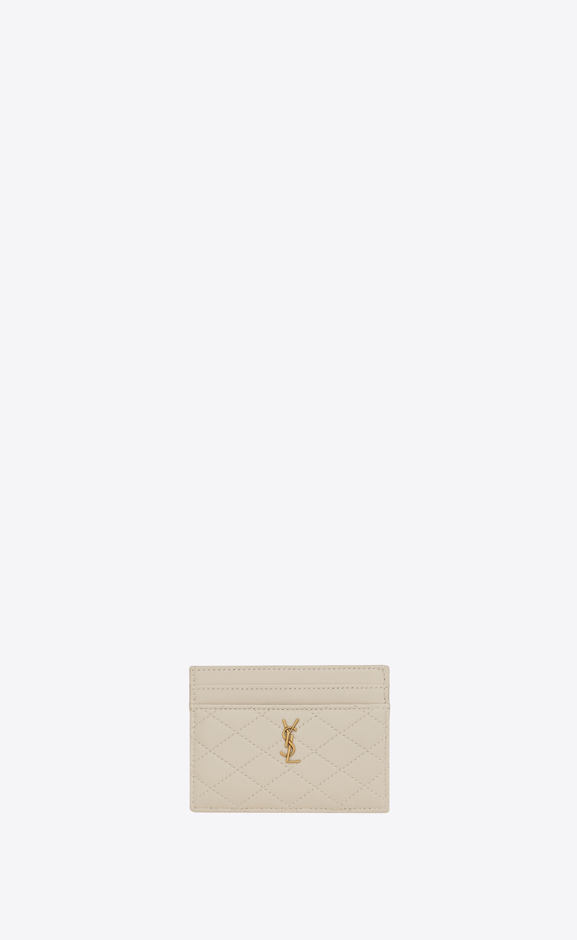 gaby card case in quilted lambskin - 1