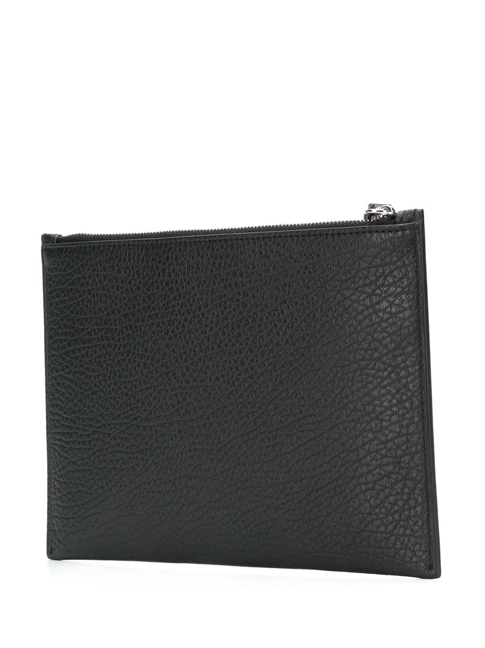 stitch detailed zipped clutch - 3