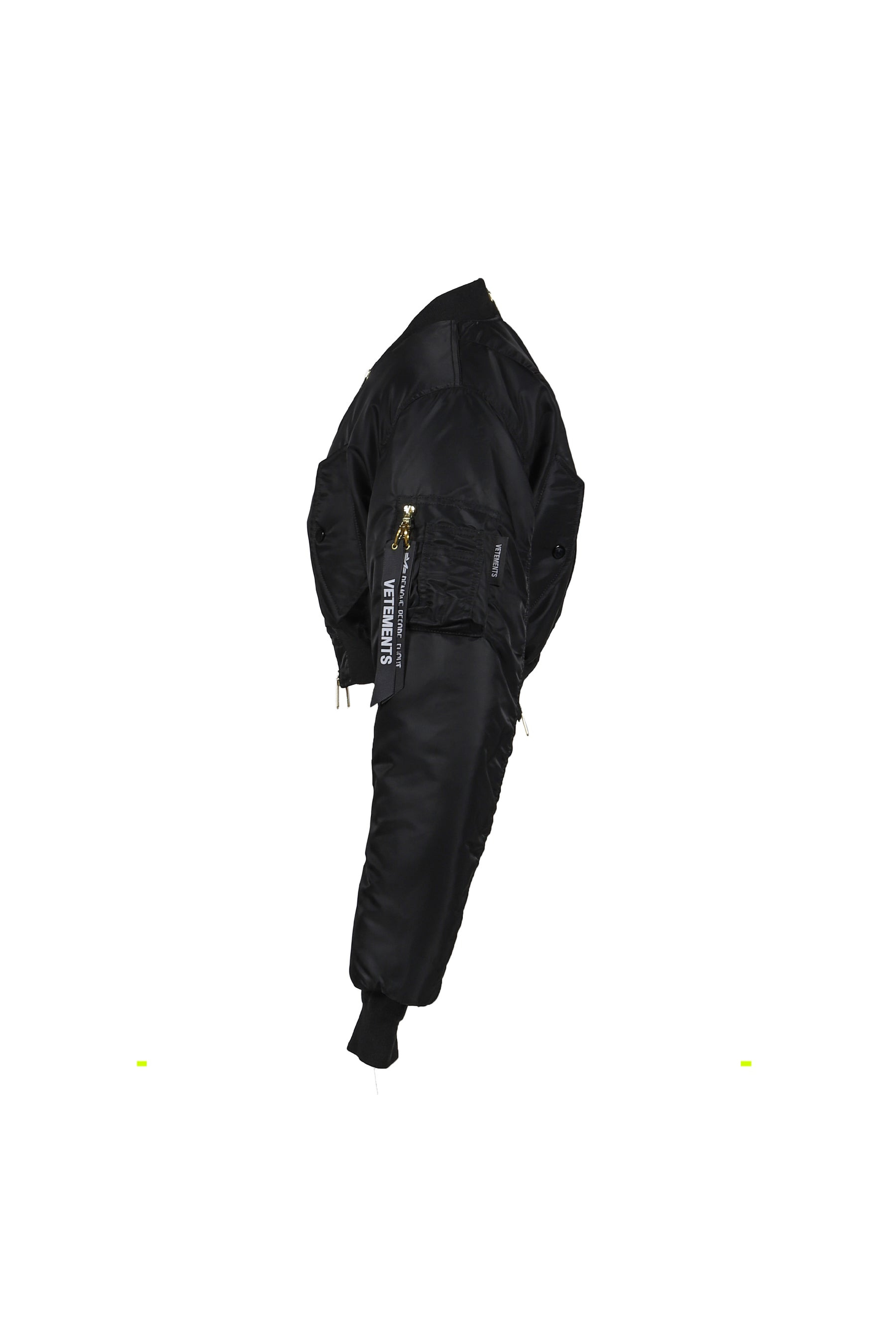 FITTED DOUBLE ZIP BOMBER JACKET / BLK - 7