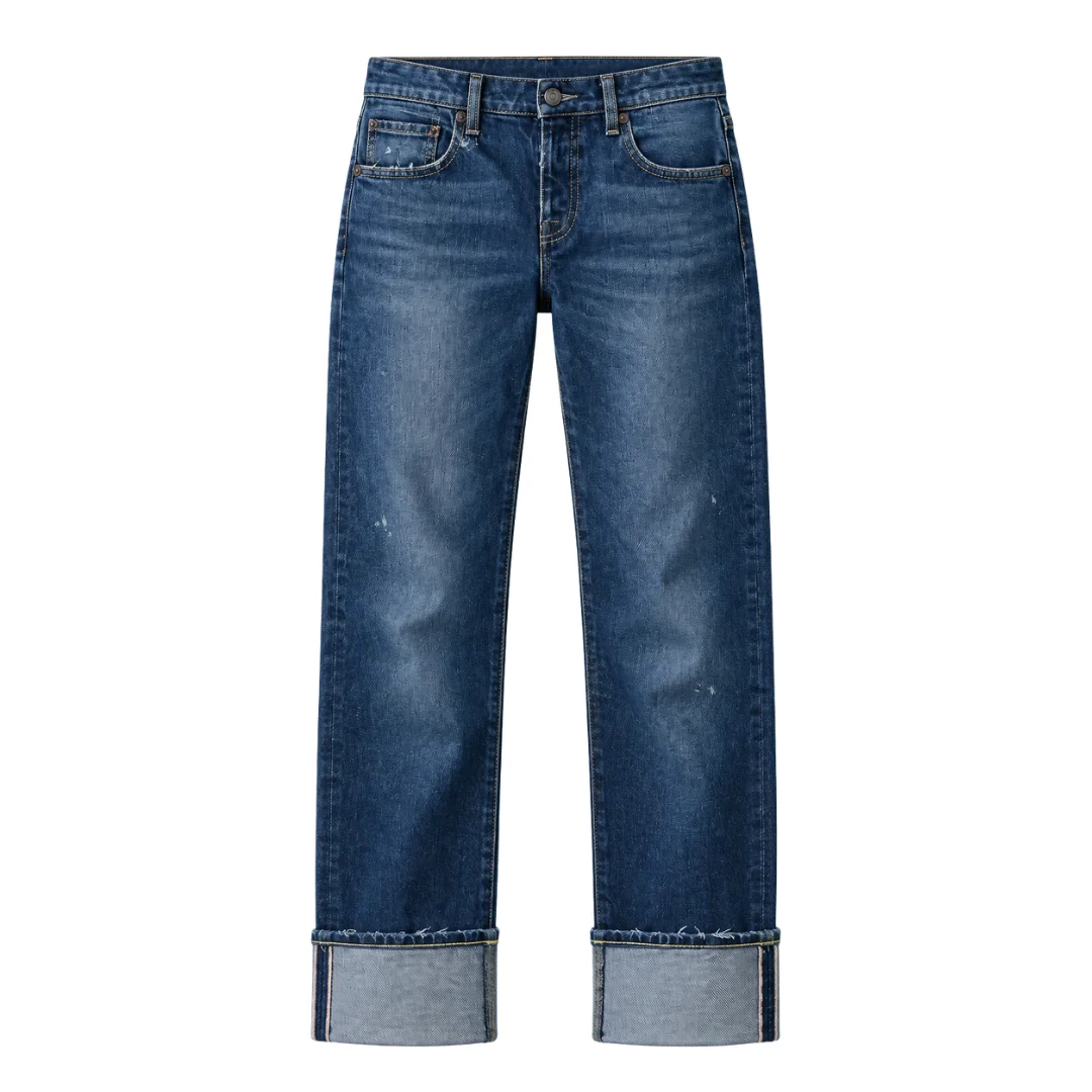 Dalston Selvedge Cuffed Boy Straight - 1