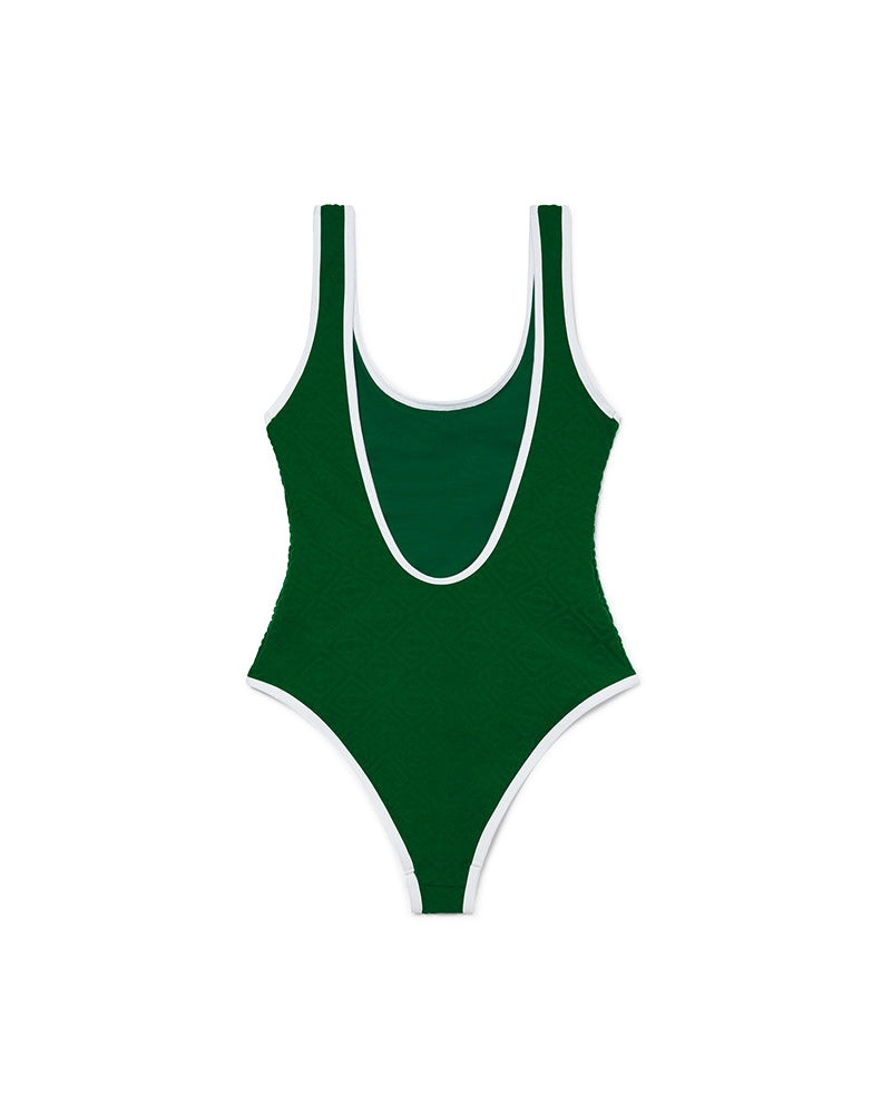 CASABLANCA Green jersey swimsuit outlook