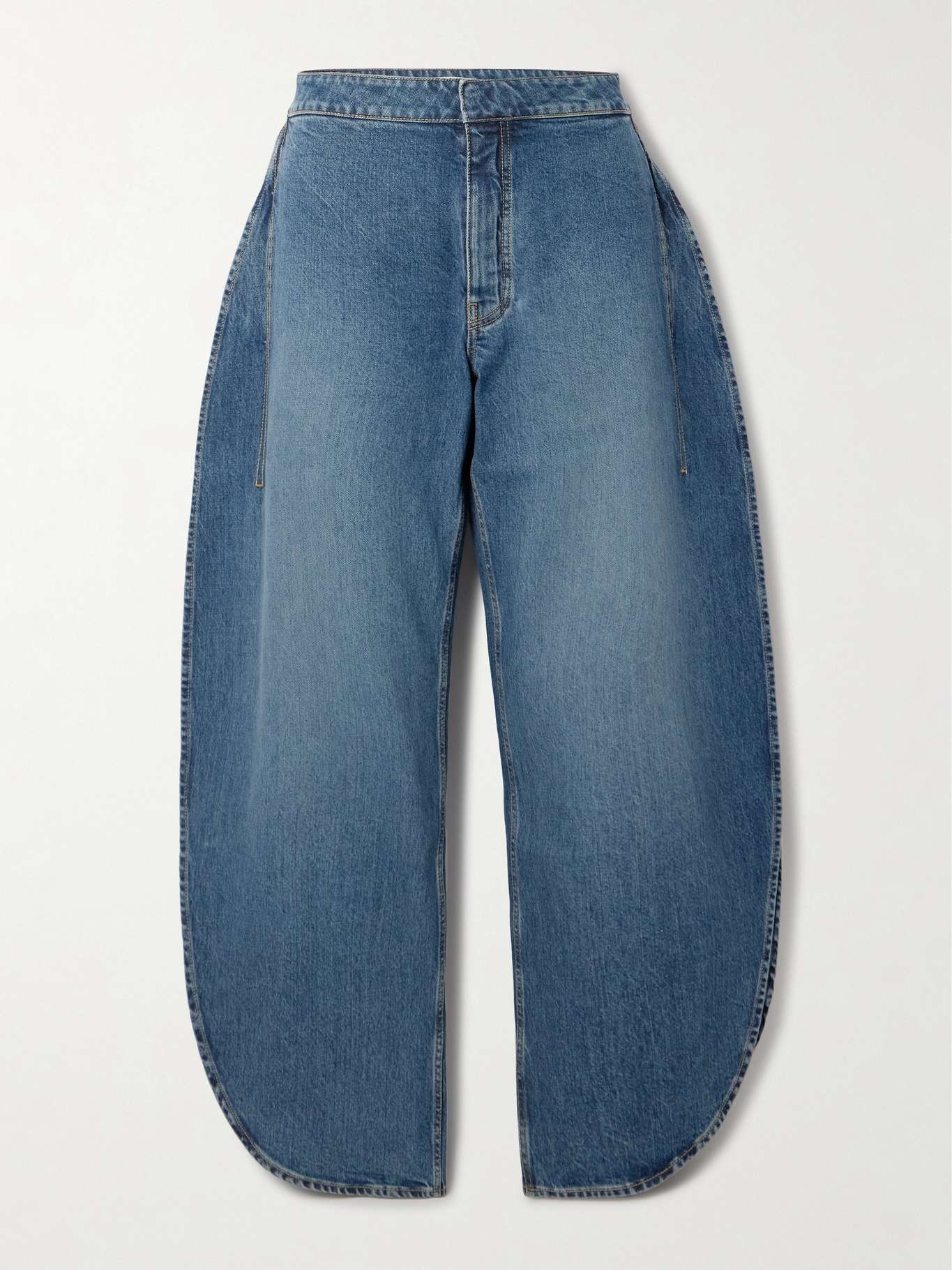 High-rise barrel-leg jeans - 1