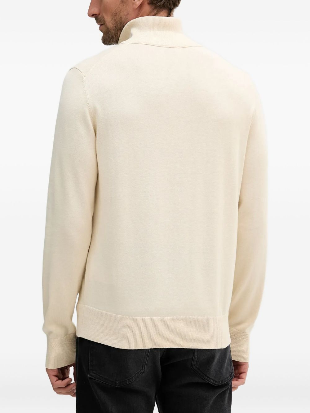 embroidered-logo sweater - 3