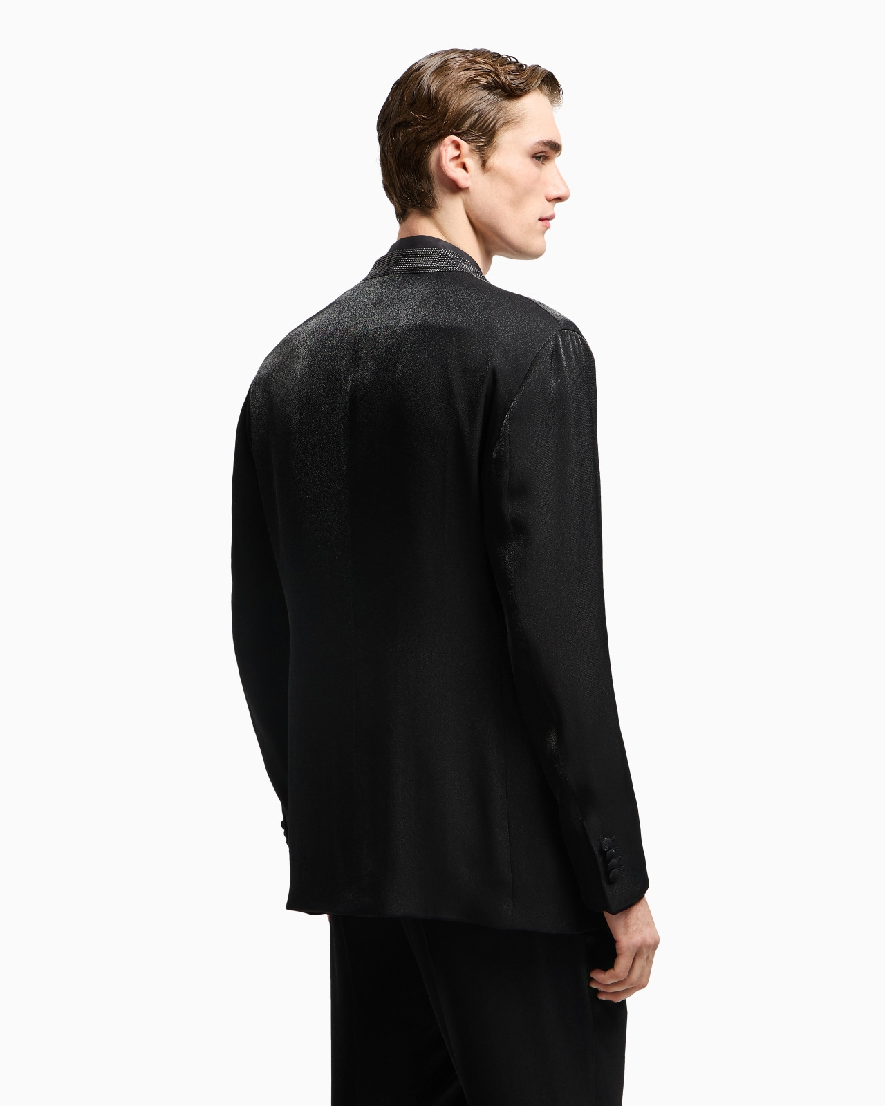 UPTON LINE TUXEDO JACKET IN A VISCOSE BLEND WITH RHINESTONES - 3