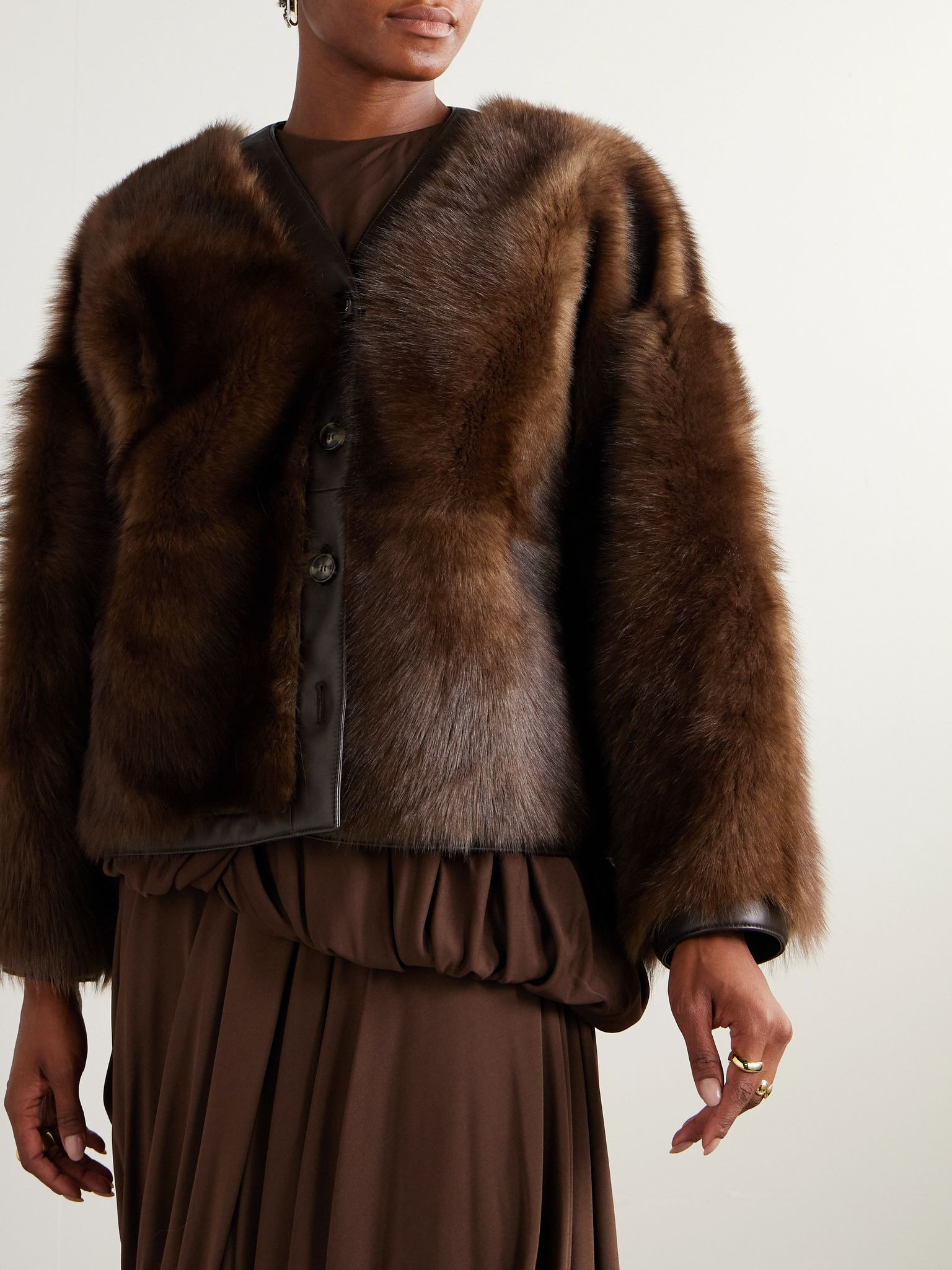 Shearling jacket Brown - 3