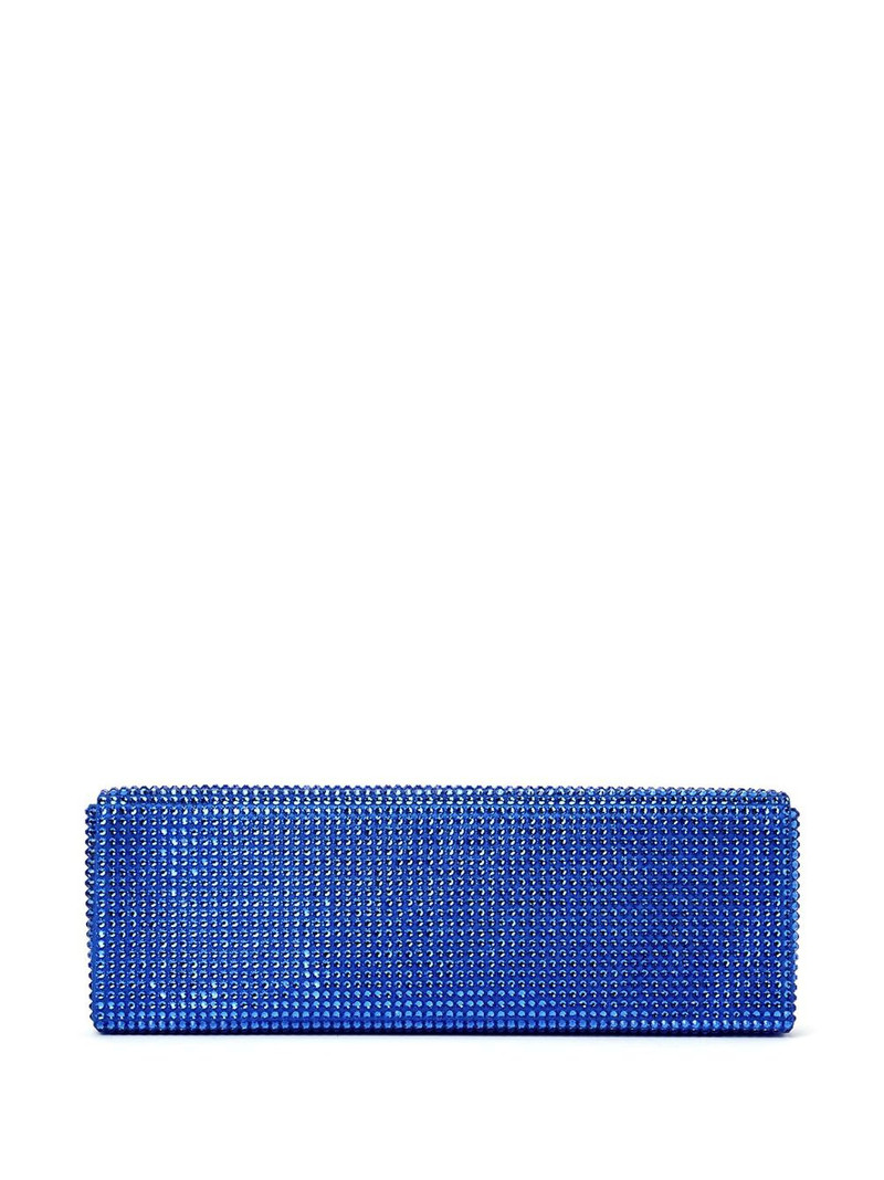 Amina Muaddi Amini Paloma crystal-embellished clutch outlook