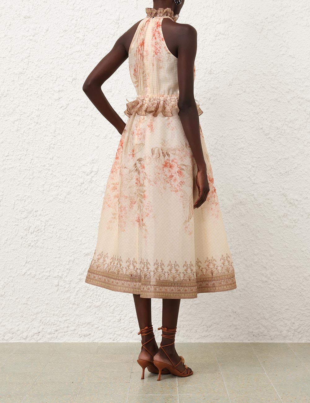 Zimmermann ILLUMINATE HALTER MIDI DRESS | REVERSIBLE