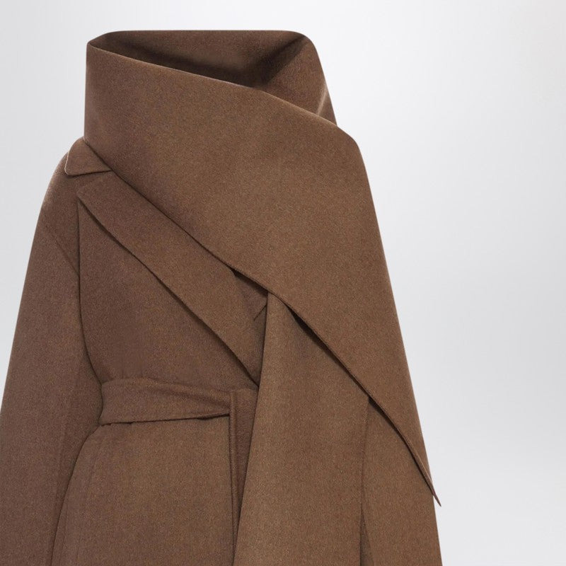 S Max Mara Hazelnut wool wrap coat - 2