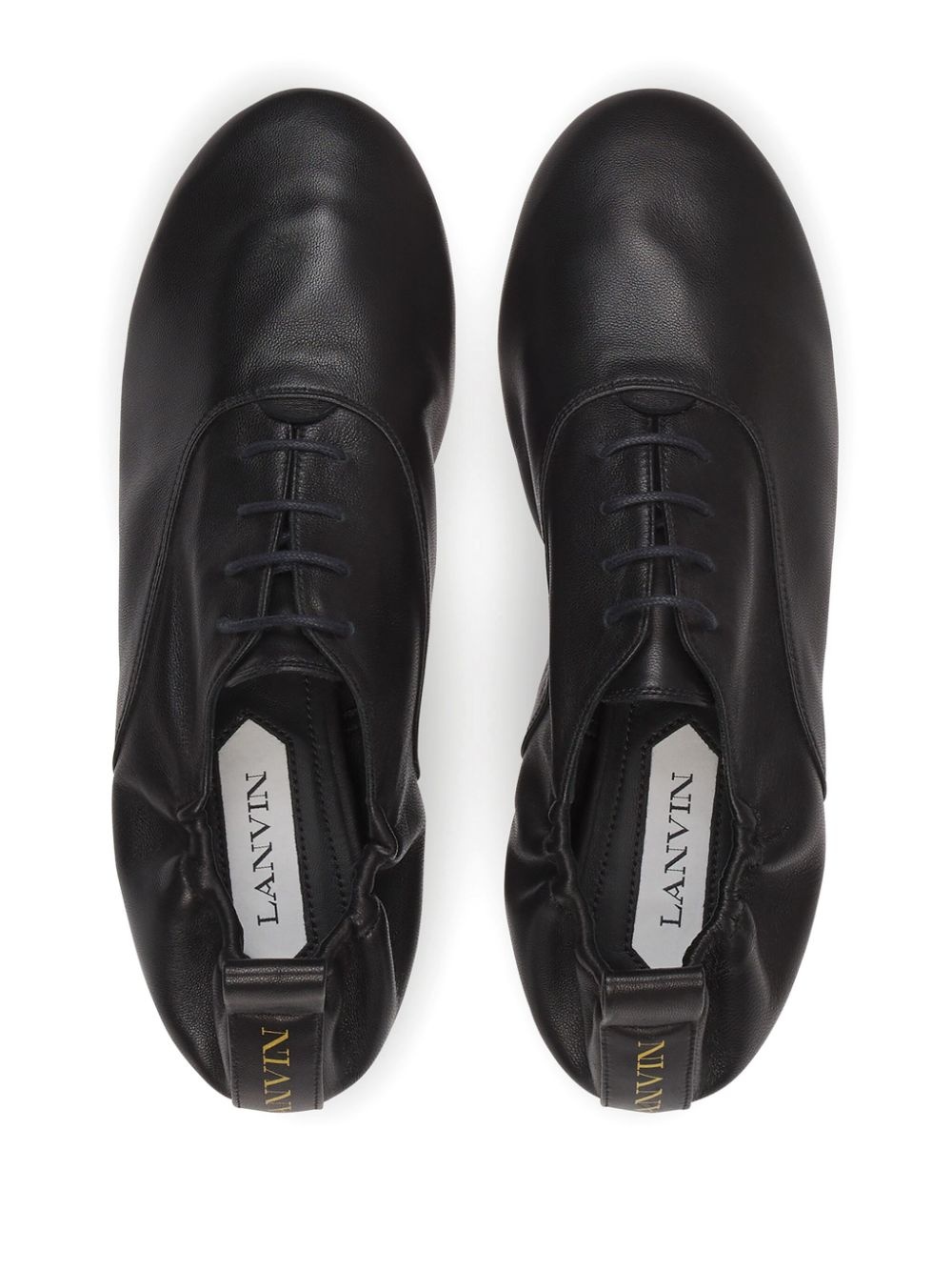 lace-up ballet flats - 4