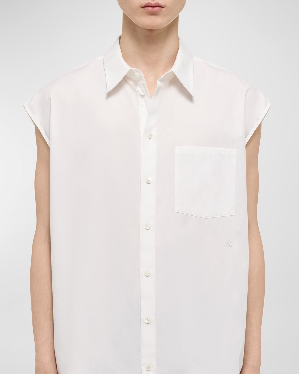 Men's Sleeveless Button-Down Shirt - 6