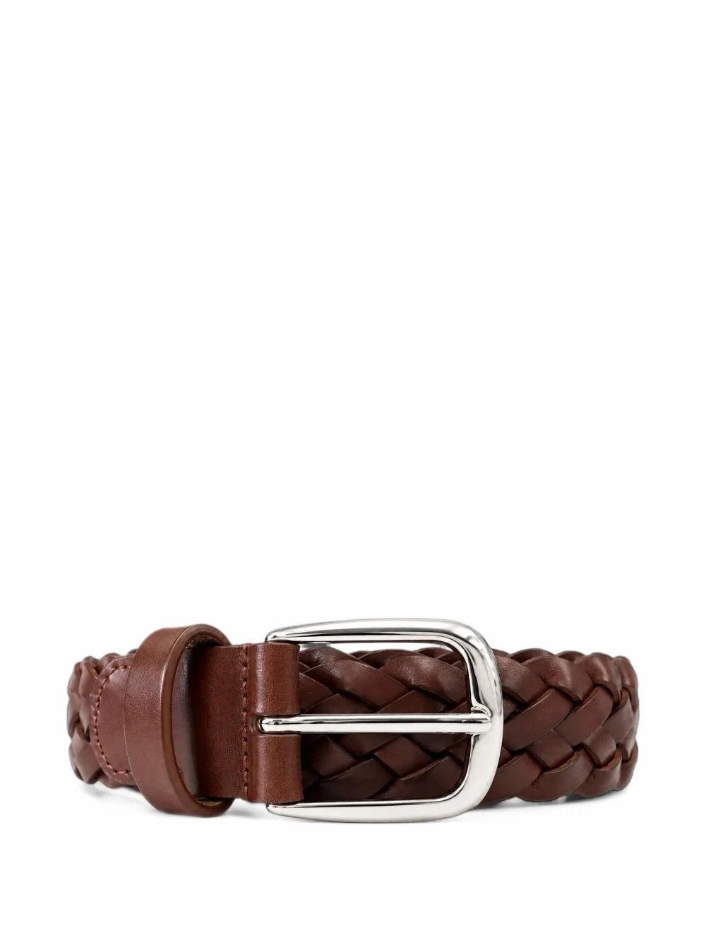 woven leather belt - 1