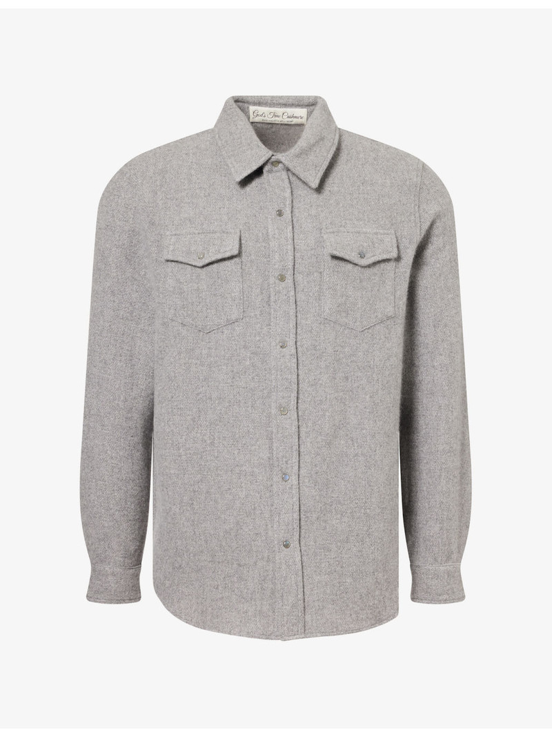 Gemstone-Embellished Cashmere Shirt 1