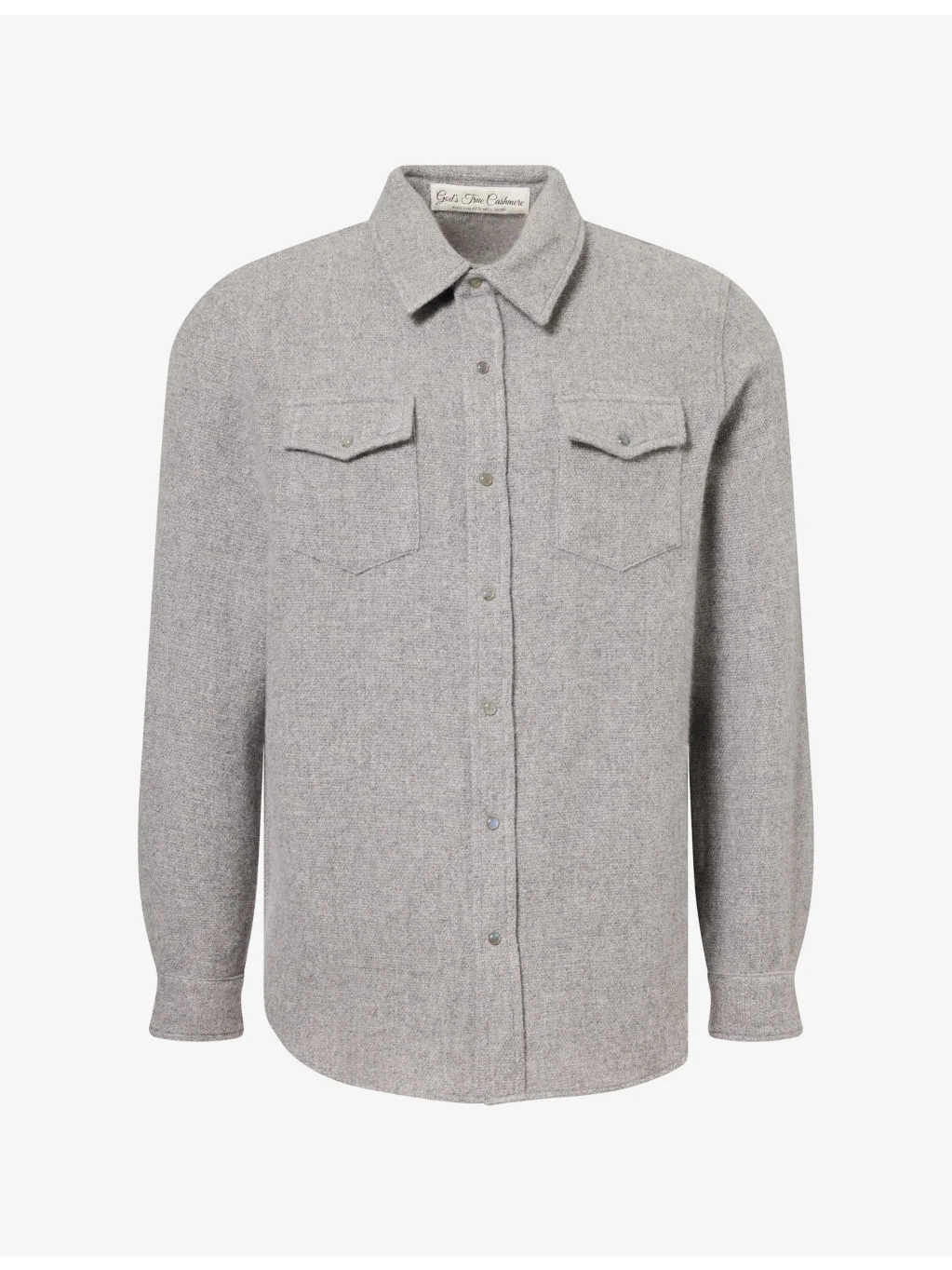 Gemstone-Embellished Cashmere Shirt - 1