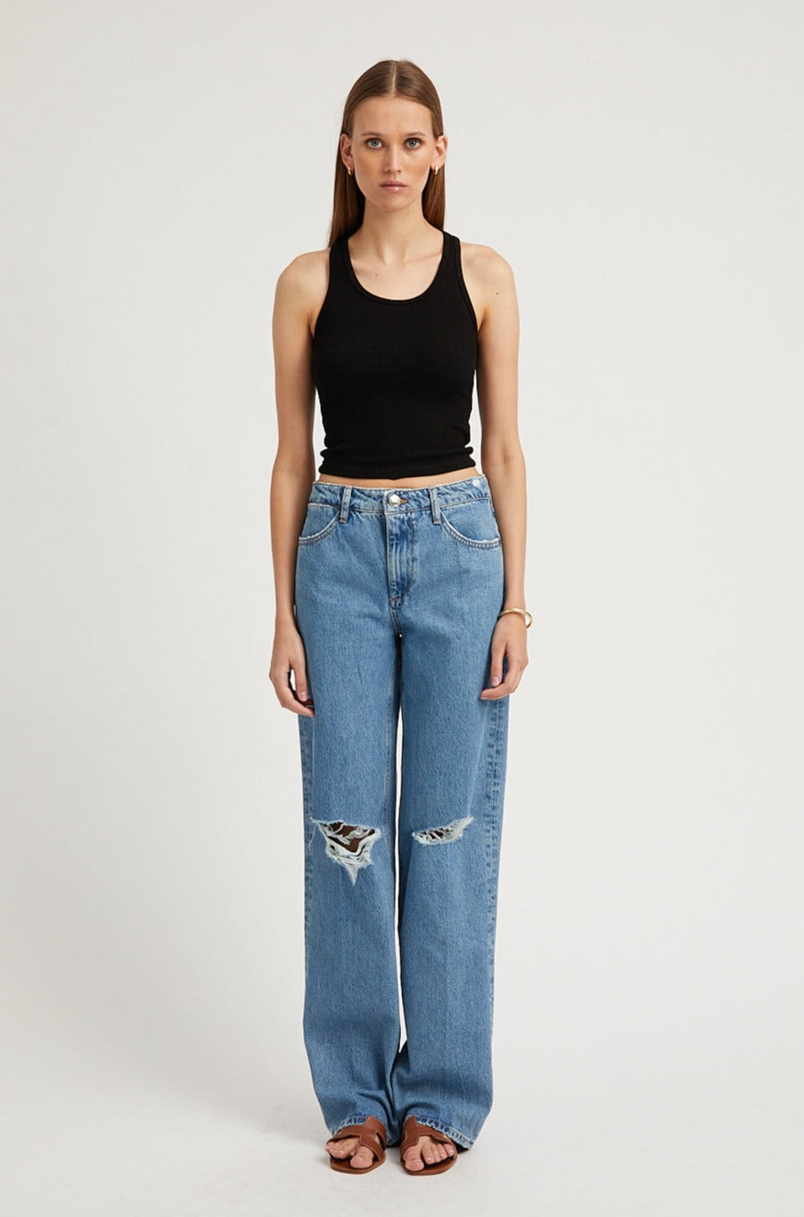 JOSEPHINE DISTRESSED BAGGY DENIM - 3