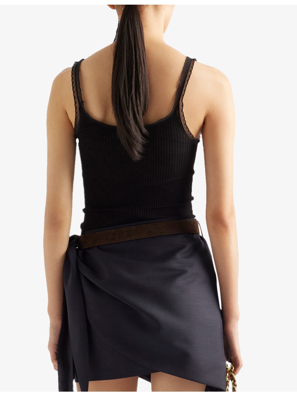 Logo-Plaque Ribbed Cotton Tank Top - 4