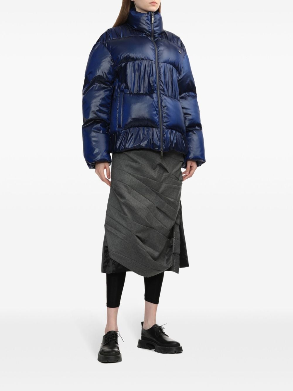 high-neck puffer jacket - 2