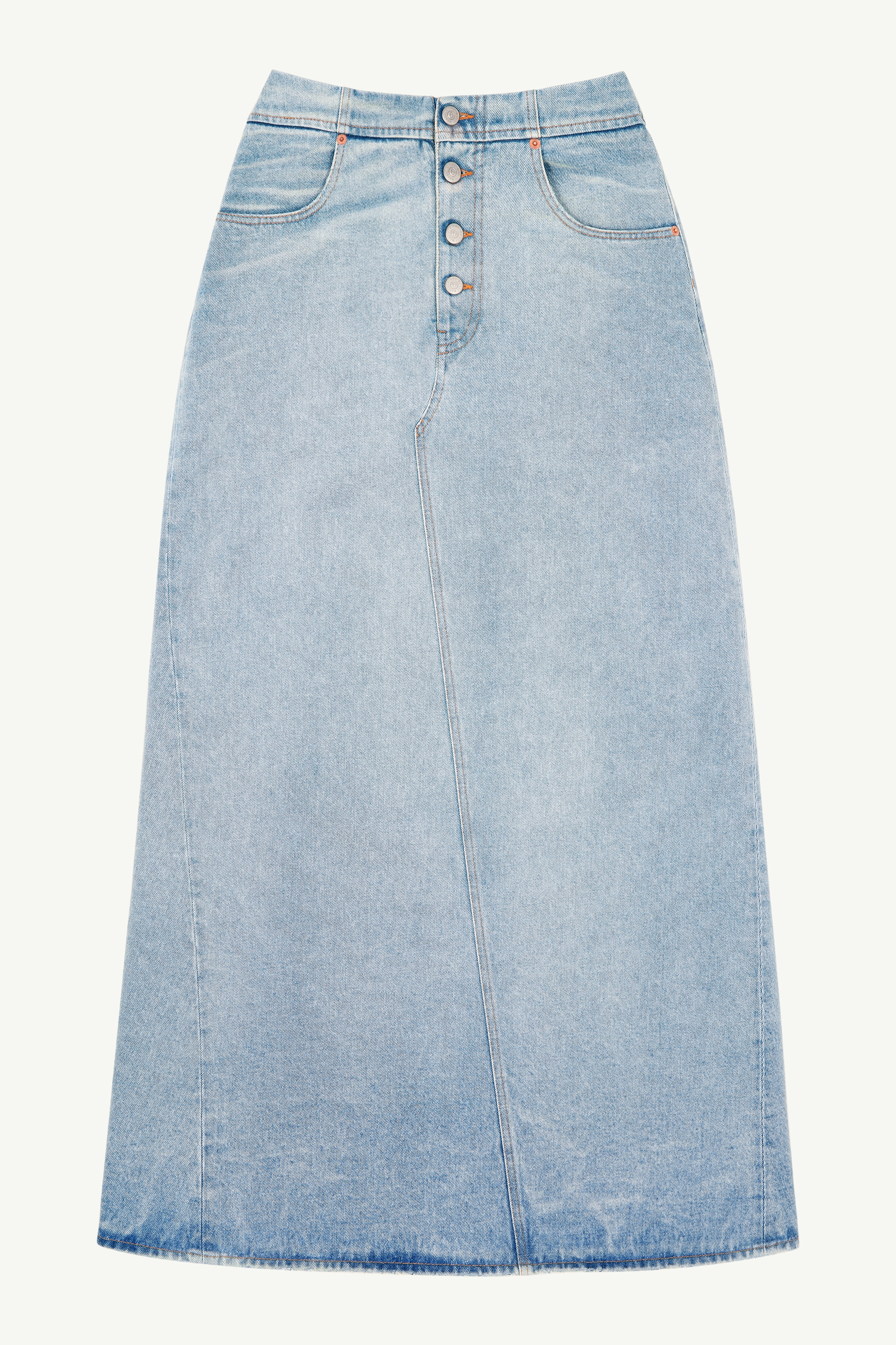 Long denim skirt - 1