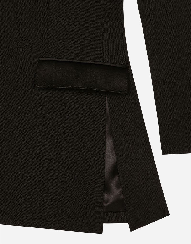 One-shoulder wool gabardine jacket 9