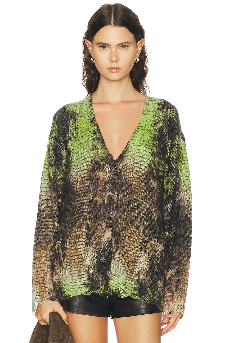 Printed Boyfriend Cardigan - 1