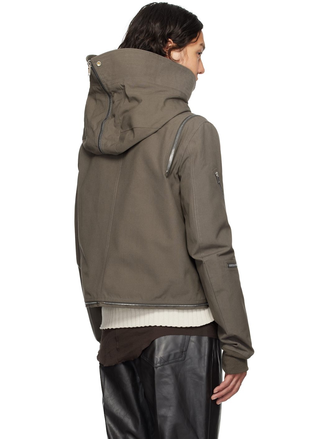 Gray Hollywood Cropped Headon Jacket - 3