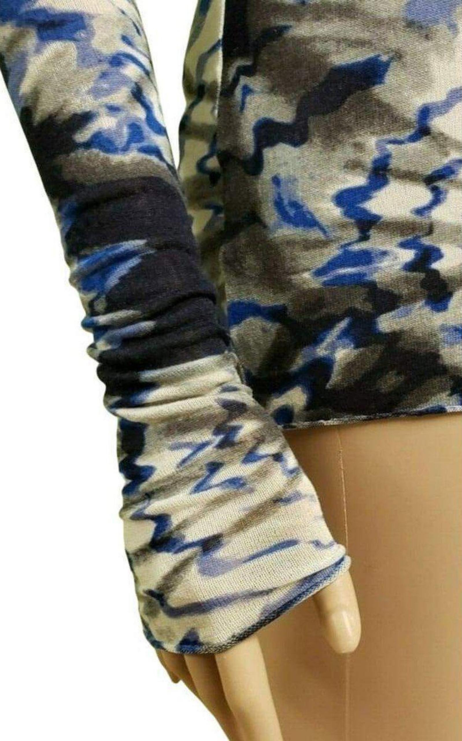 BCBGMAXAZRIA - Blue Combo Knit Top - 5