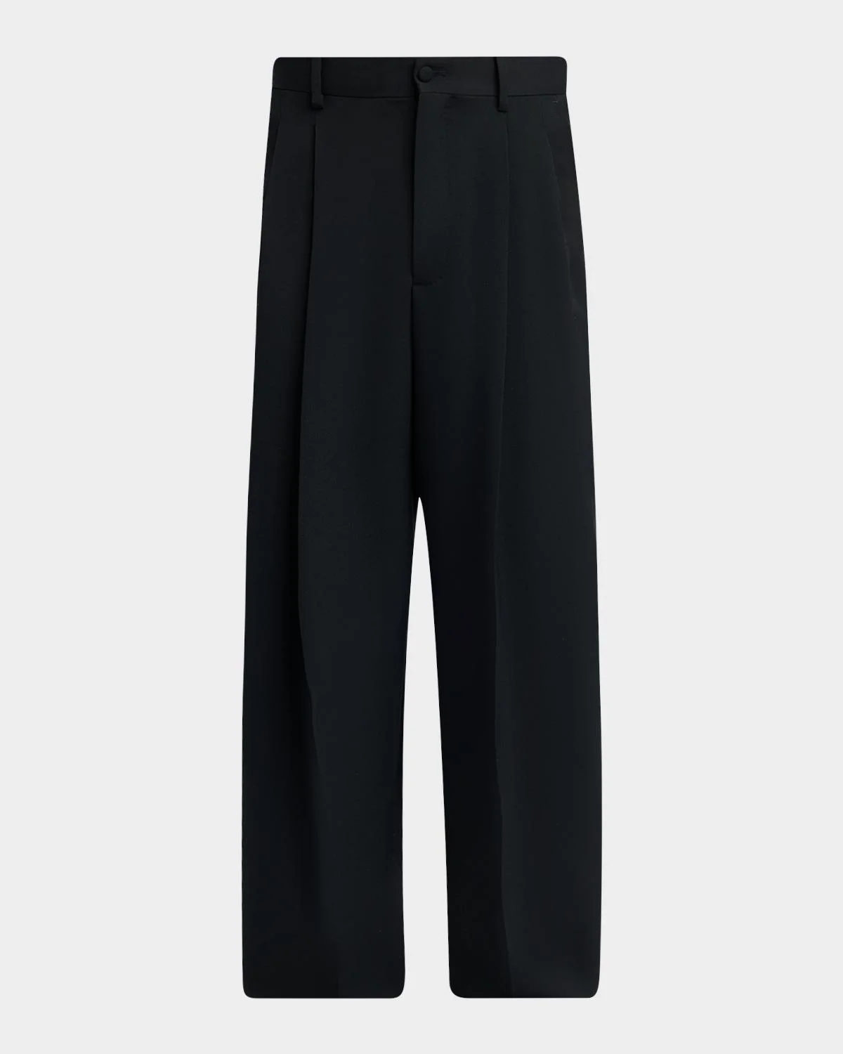 Men's Wool Gabardina Wide-Leg Pants - 1