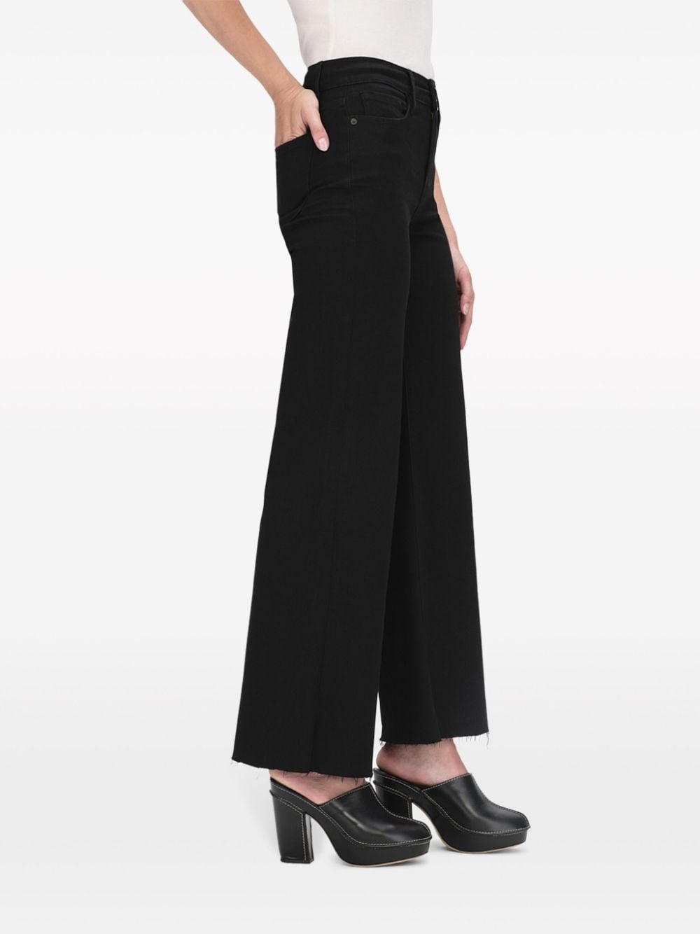 Le Palazzo high-rise wide-leg jeans - 3