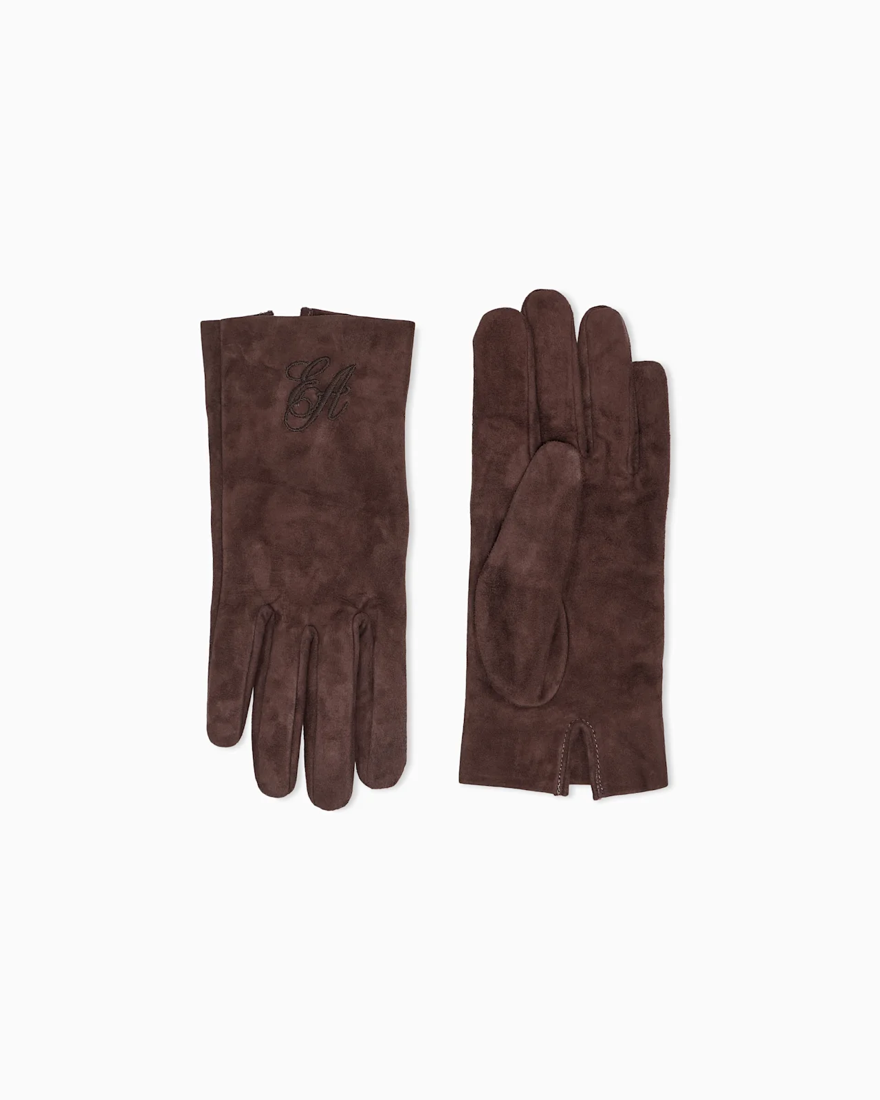 SUEDE GLOVES WITH SIGNATURE CAPSULE LOGO EMBROIDERY - 1