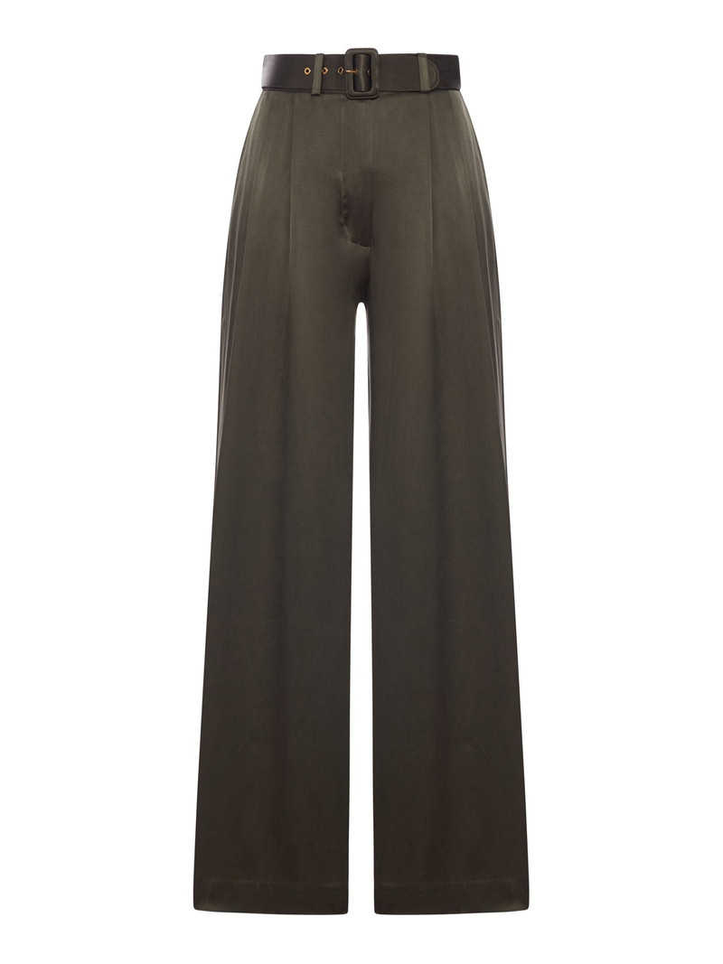 Zimmermann WIDE LEG TROUSERS WITH SILK BELT AND DARTS outlook