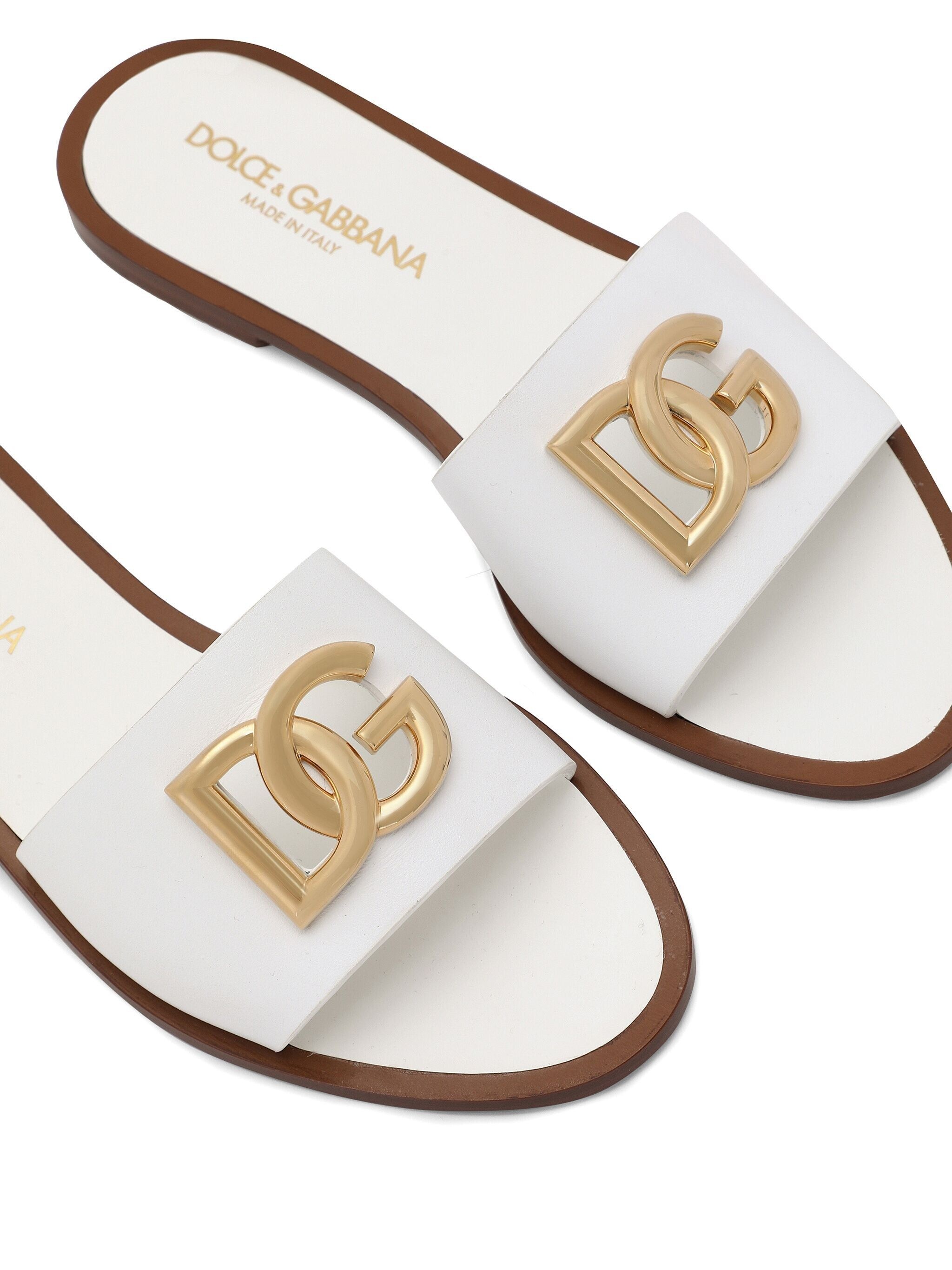 DG-logo leather sandals - 5