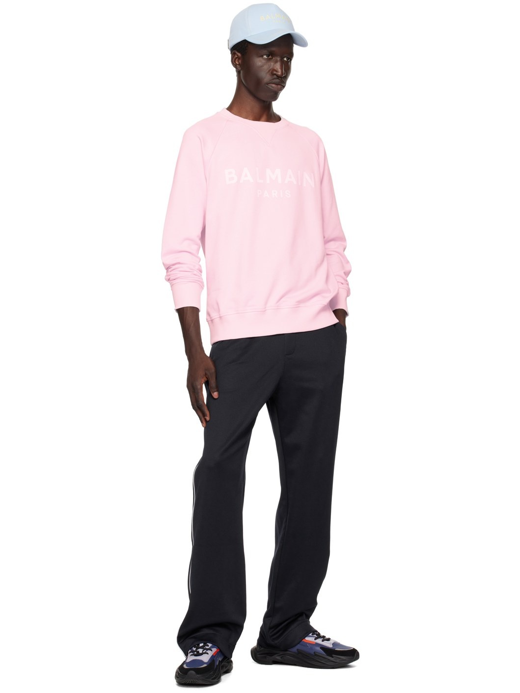 Pink 'Balmain Paris' Printed Sweatshirt - 4