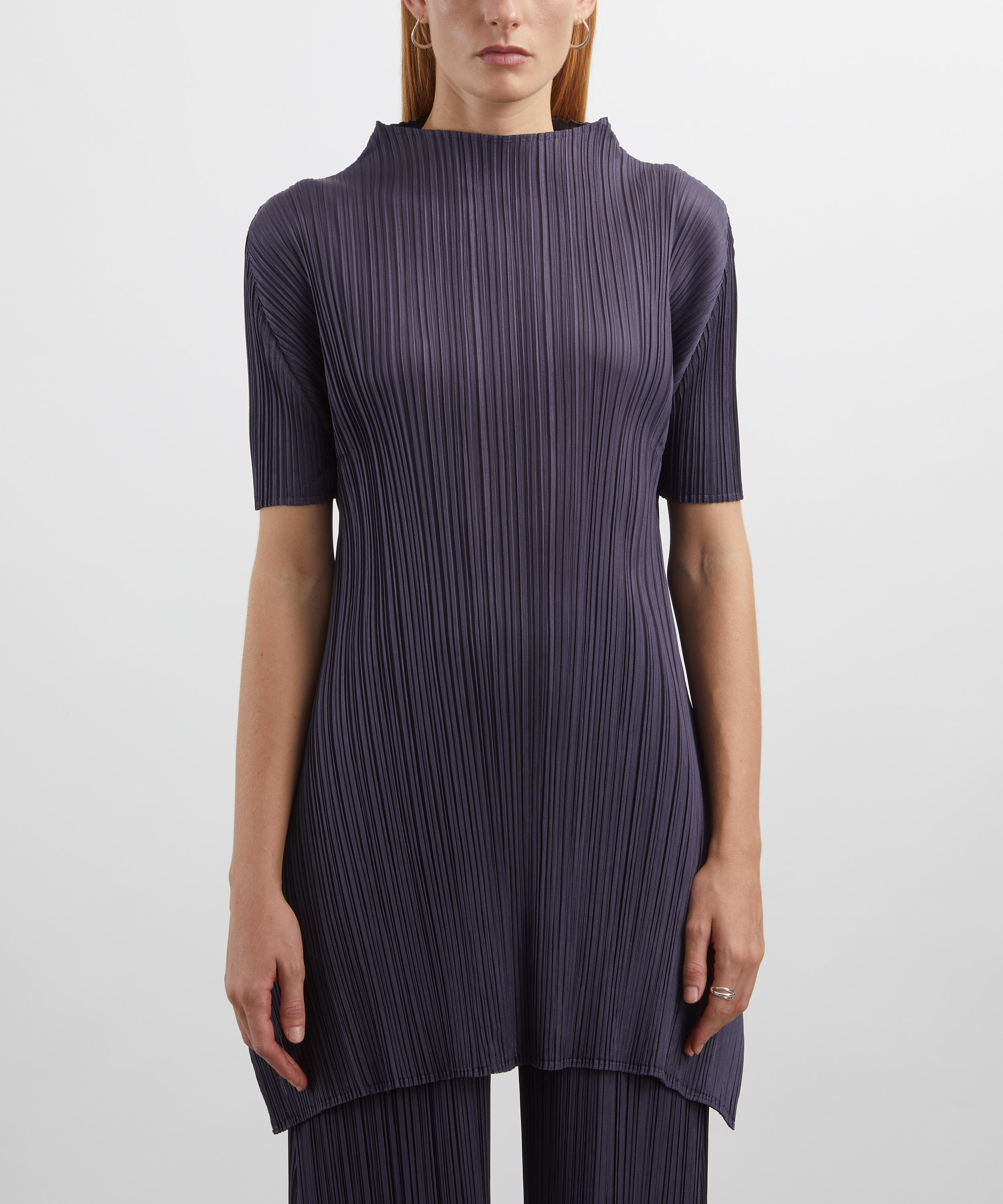 MONTHLY COLOURS: JULY Dark Grey Pleated Tunic - 3