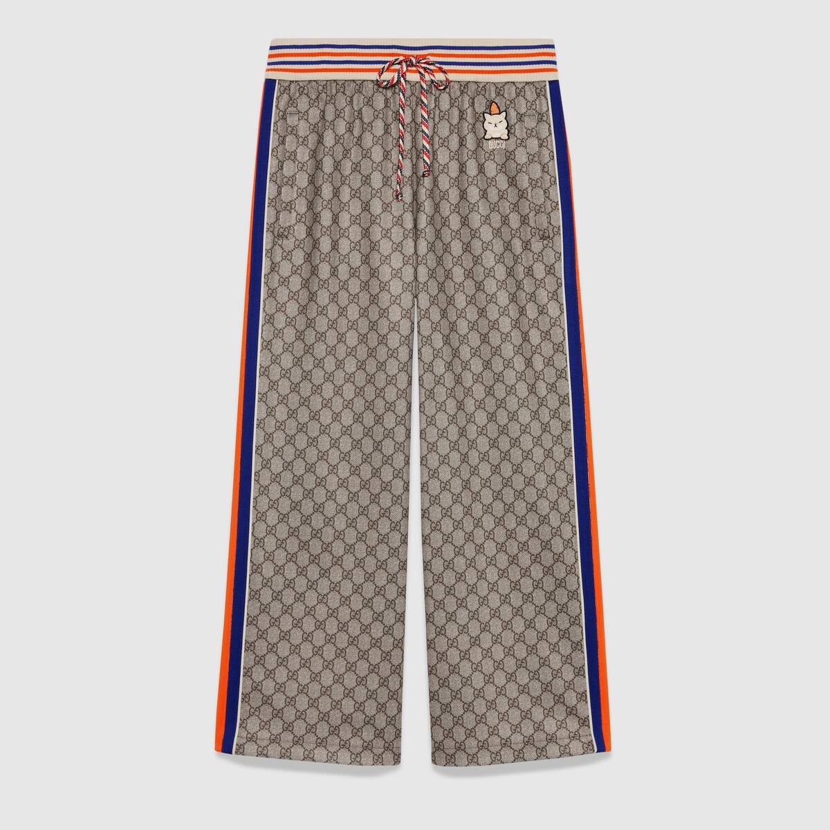 GG print jersey pant with patch - 1