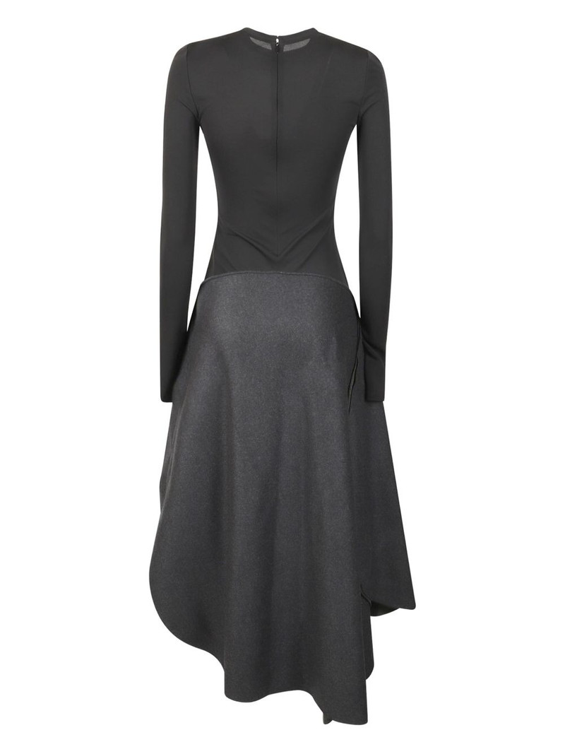 Victoria Beckham long-sleeve asymmetric dress outlook