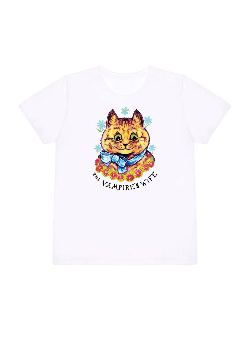 THE CAT FLOWER T SHIRT 1