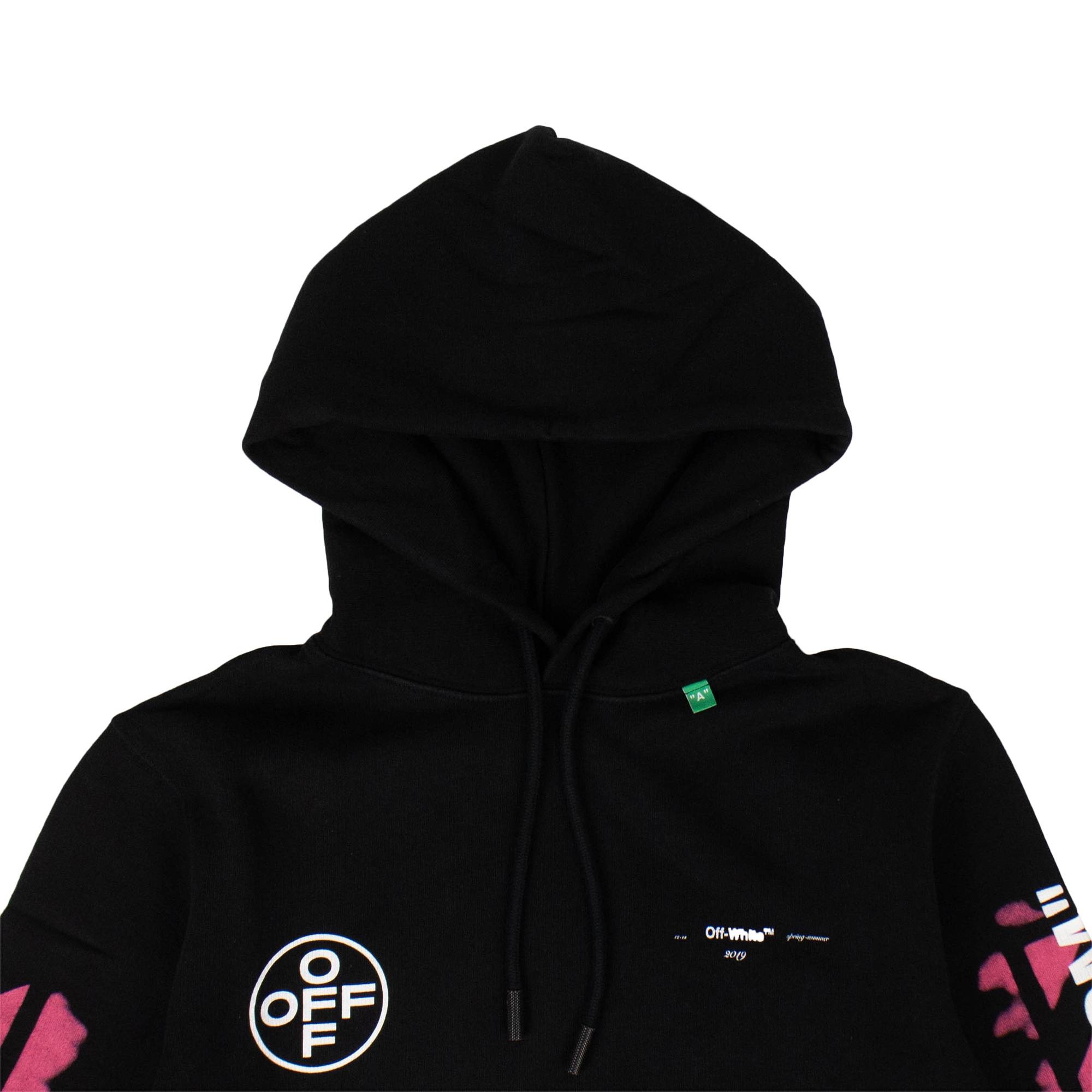 Off-White Stencil Arrow Hooded Sweatshirt 'Black' - 3